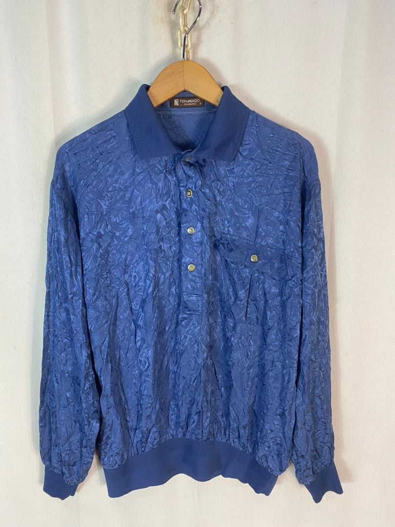 Japanese Brand × Vintage Vintage Fernando silk polo shirt Size US L / EU 52-54 / 3 - 1 Thumbnail