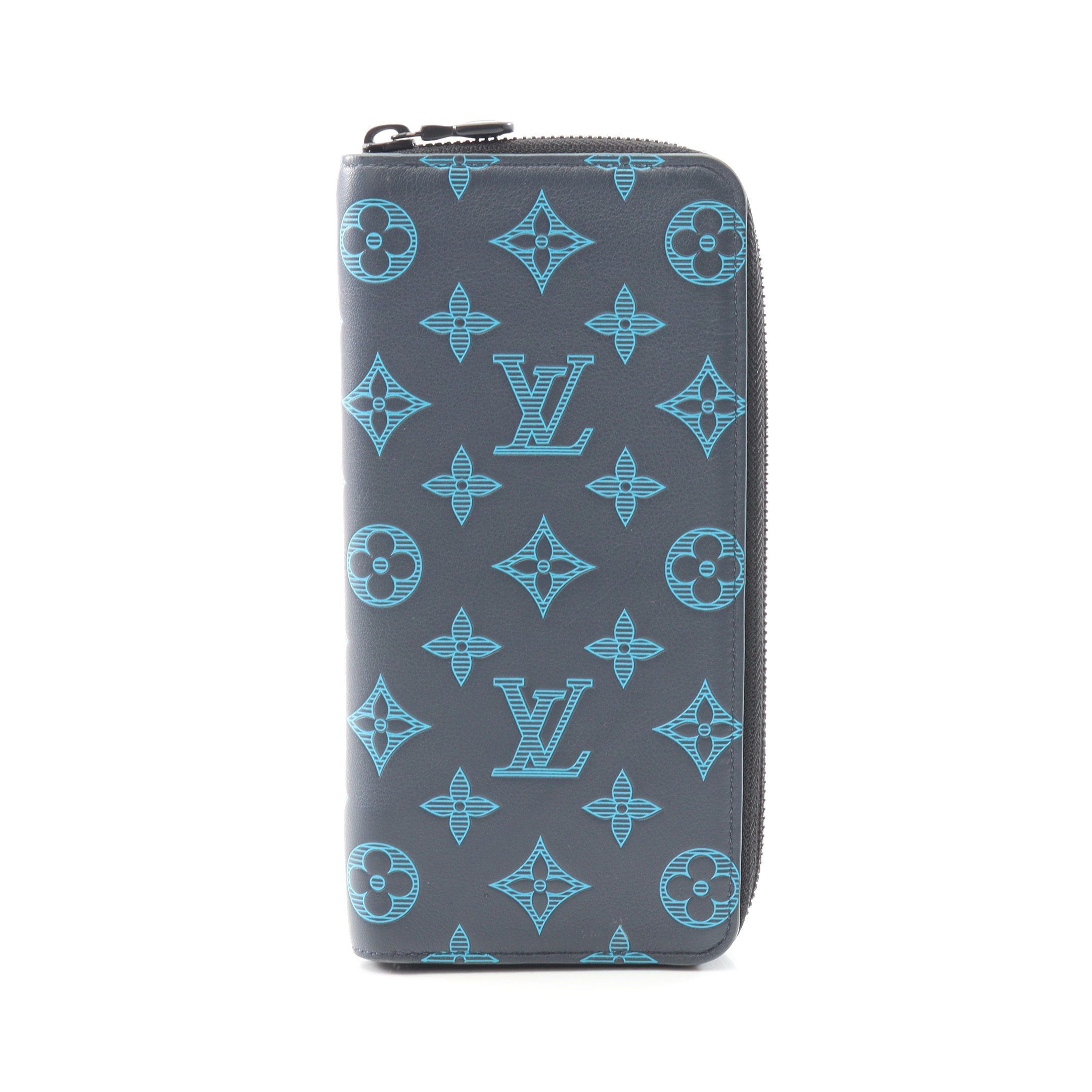 Louis Vuitton Louis Vuitton Zippy Wallet Vertical Monogram Shadow Round Zipper Long Leather Navy Size ONE SIZE - 1 Thumbnail