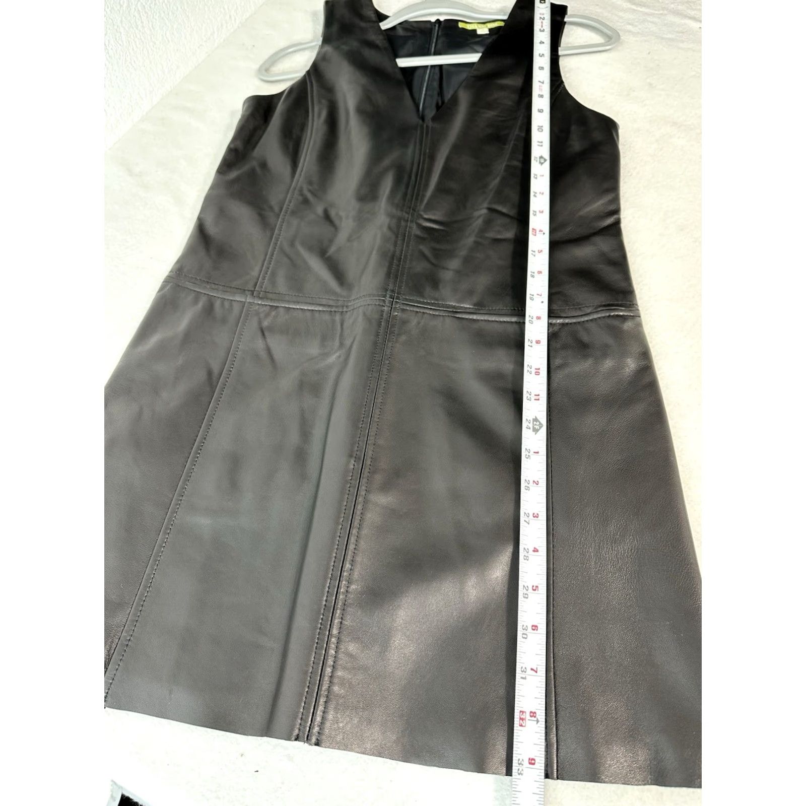 Vintage Gianni Bini Shirt Womens XS Black Leather Dress Sleeveless Sheath Party Cocktail Size S Size S / US 4 / IT 40 - 2 Thumbnail
