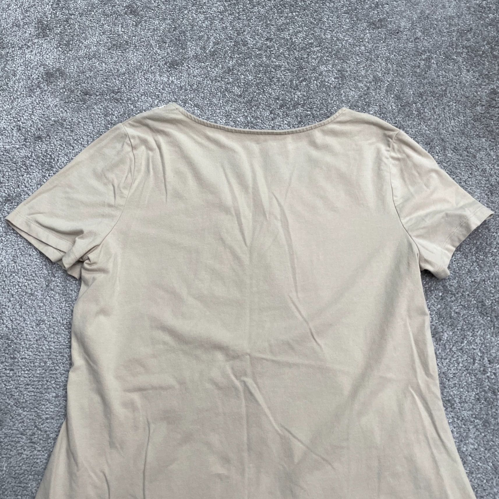 Charter Club Charter Club Shirt Women M Brown Lace Pleated Short Sleeve Round Neck Casual Size M / US 6-8 / IT 42-44 - 4 Thumbnail