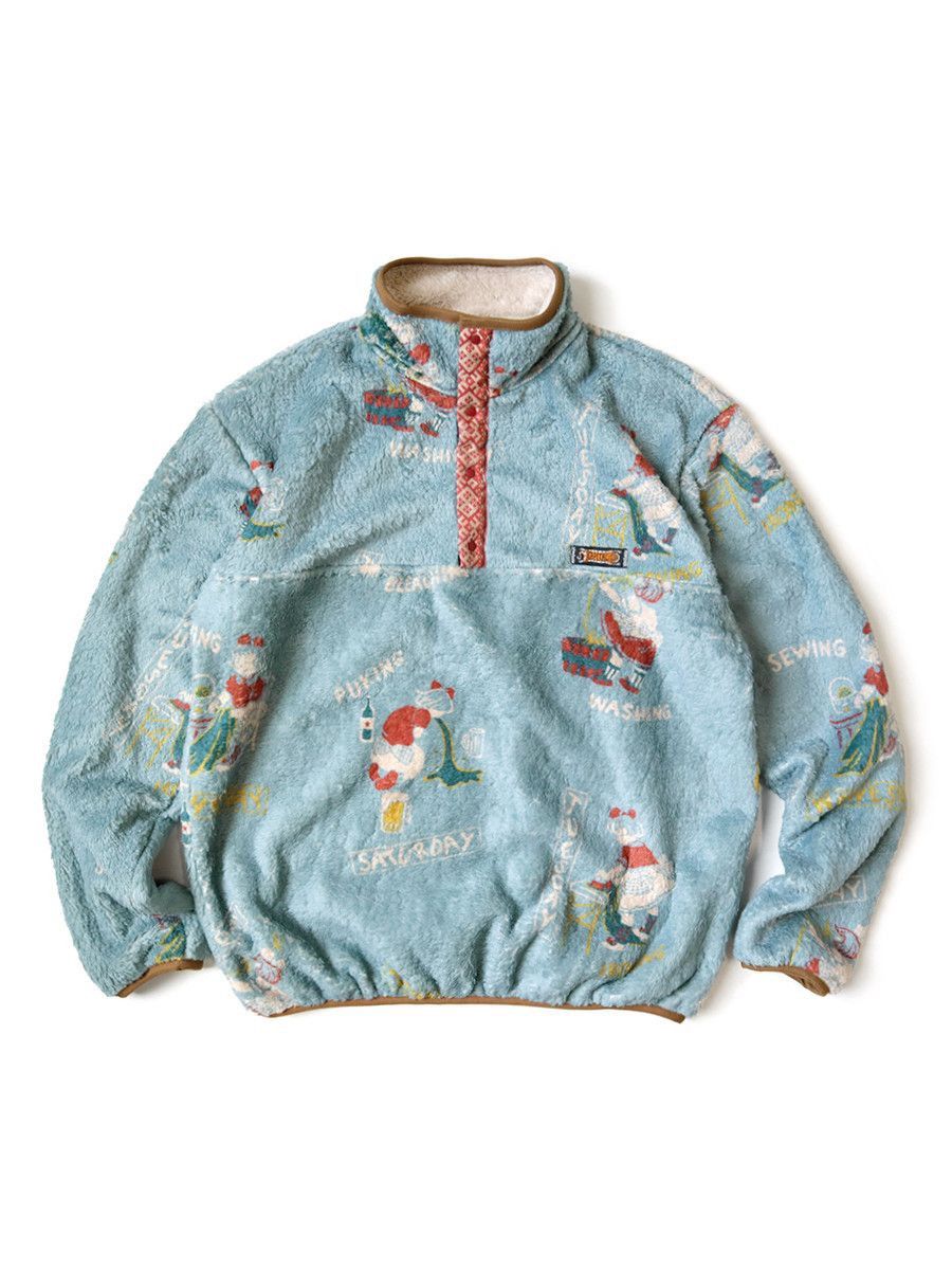 Kapital × Kapital Kountry KAPITAL - Kountry Calendar Printed Fleece - Blue Size US M / EU 48-50 / 2 - 4 Thumbnail