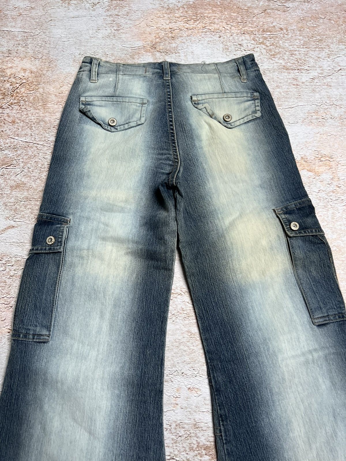 Vintage Vintage Japanese super flare cargo jeans Size 27" / US 4 / IT 40 - 9 Thumbnail