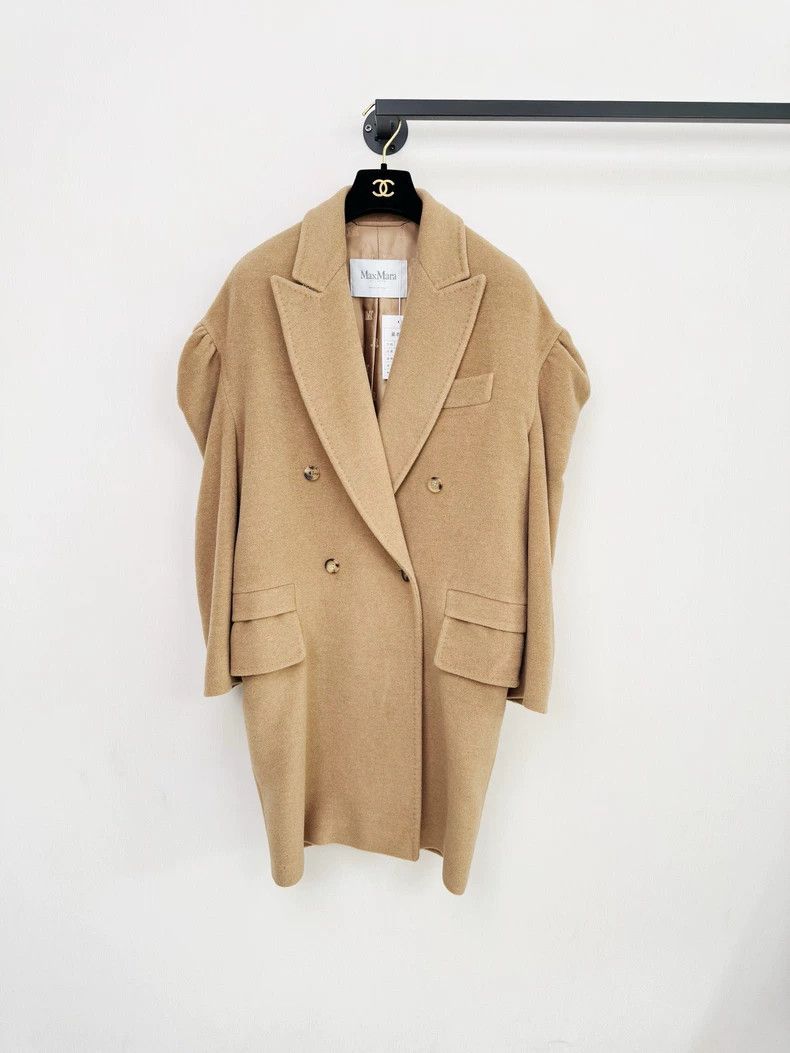 Max Mara Maxmara Camel Wool Coat Outerwear -dmc Size US L / EU 52-54 / 3 - 1 Thumbnail