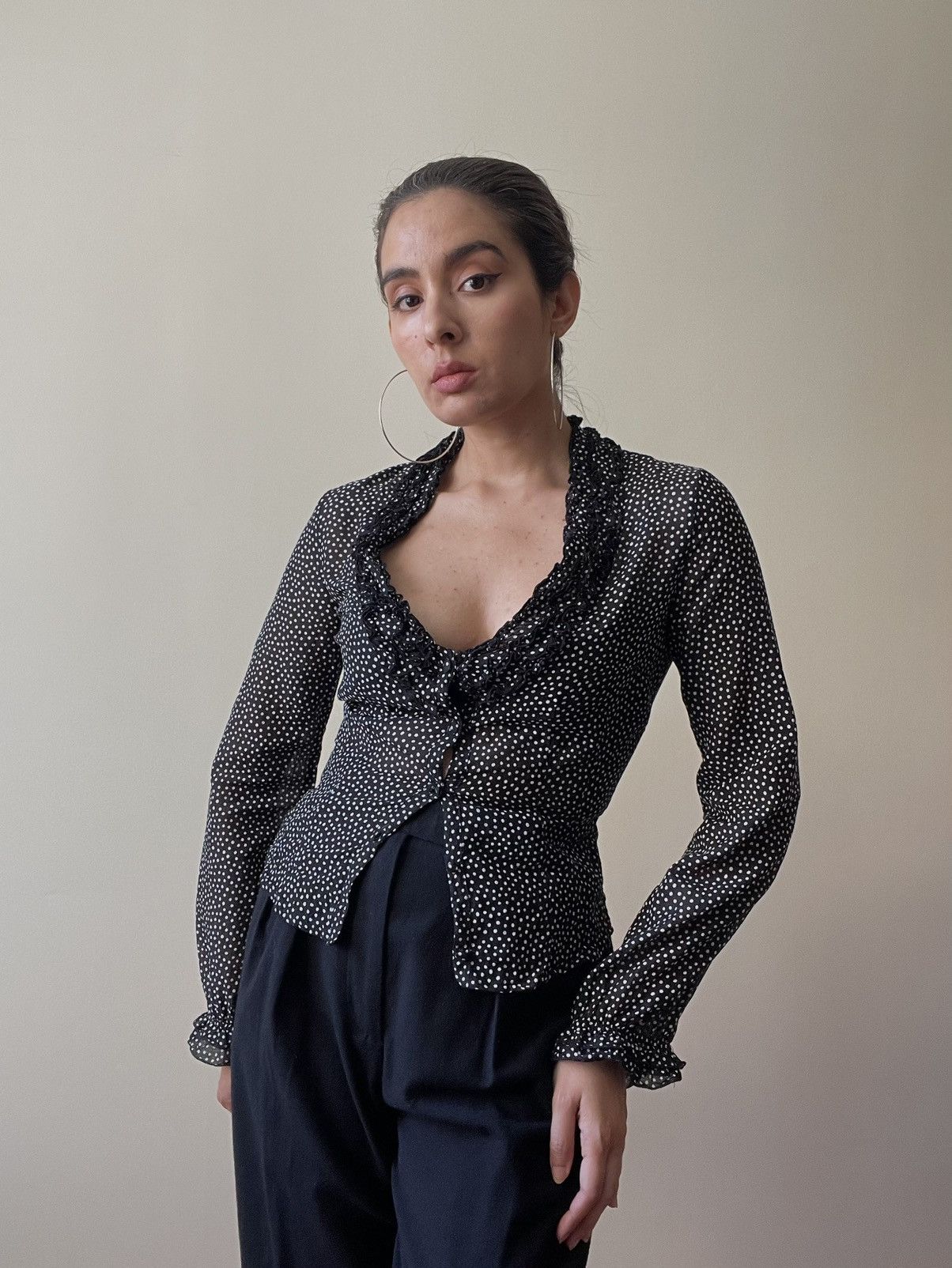 Vintage Vintage Stefanel Dot Print Top Size XS / US 0-2 / IT 36-38 - 7 Thumbnail