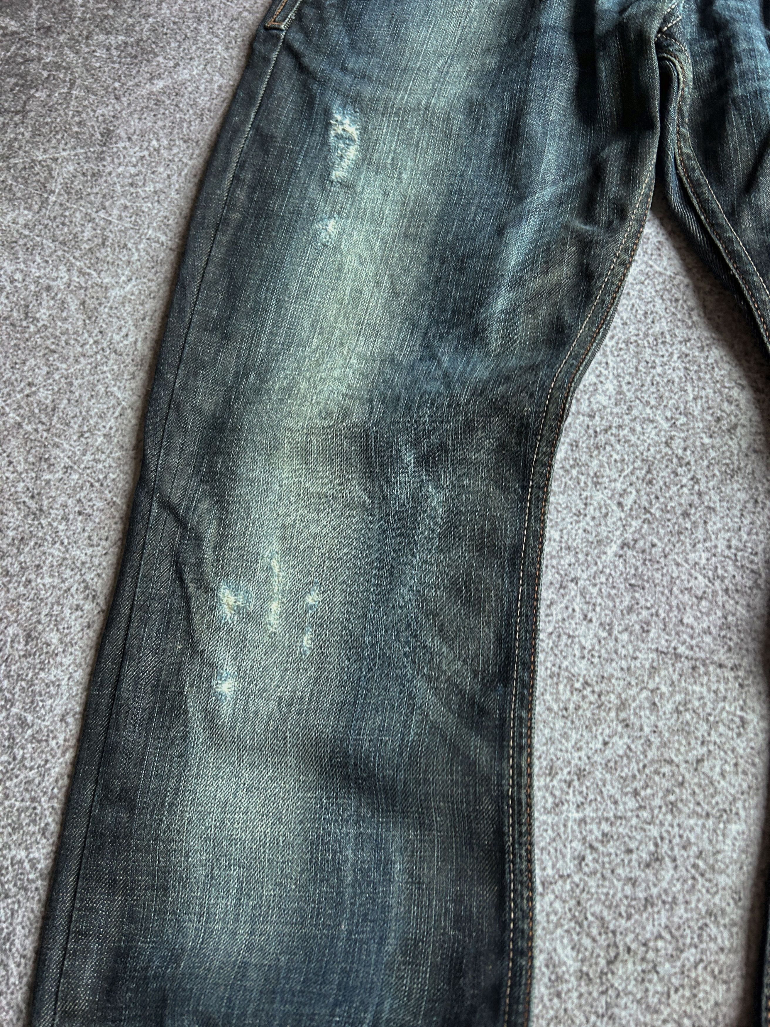 Designer VTG JAPANESE EVISU STYLE DISTRESSED WASHED JEANS 90s Size US 32 / EU 48 - 5 Thumbnail