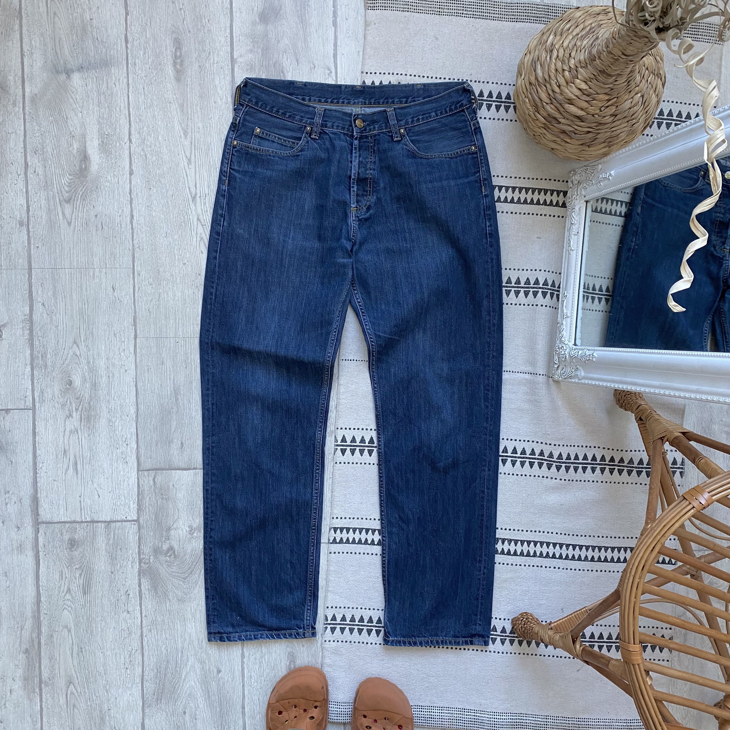 Carhartt Wip 🔥Vintage 00s Carhartt Jeans Texas Pants Disstresed Size US 32 / EU 48 - 3 Thumbnail