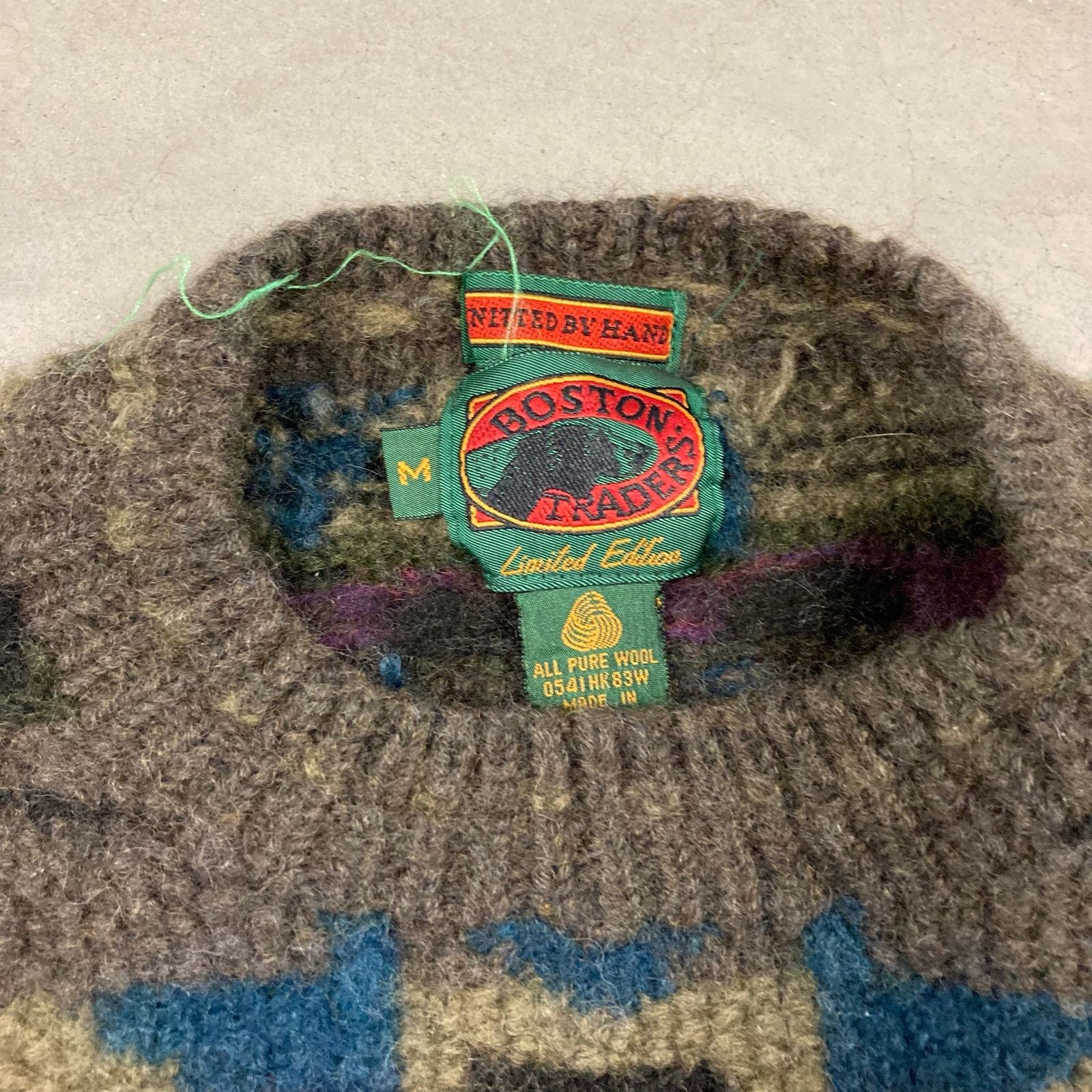 Vintage 90s patterned Boston traders sweater Size US M / EU 48-50 / 2 - 3 Thumbnail