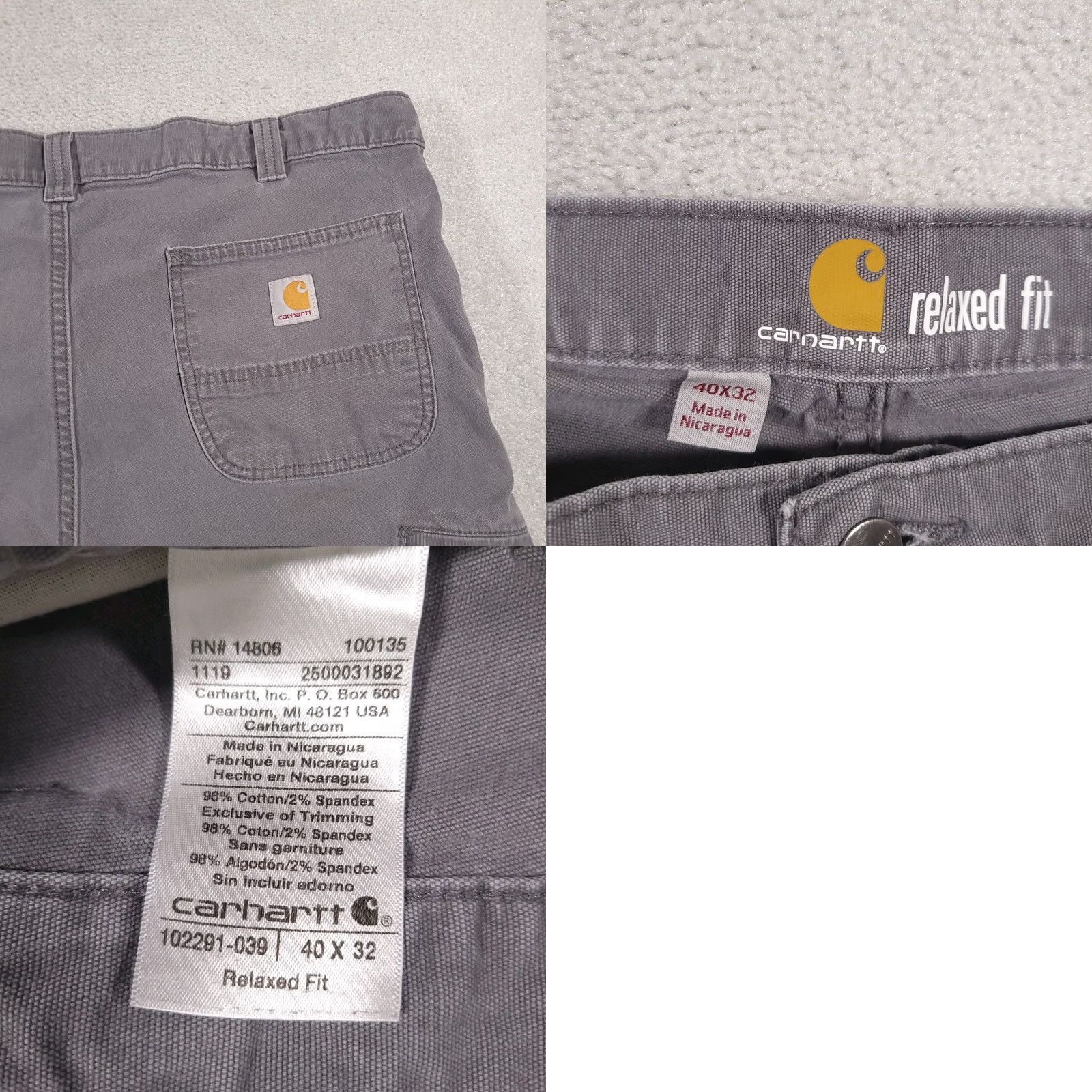 Carhartt VINTAGE Carhartt Cut Off Shorts Mens 40 Gray Relaxed Rugged Raw Hem Work Destroyed Casual 90s Mens Size US 40 / EU 56 - 9 Thumbnail