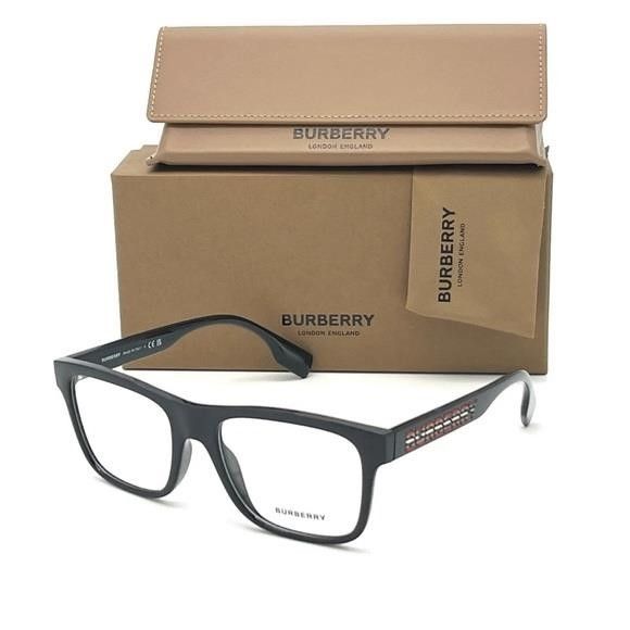 Burberry BURBERRY CARTER BE2353 3001 Black / Demo Lens 53mm Eyeglass Size ONE SIZE - 1 Thumbnail
