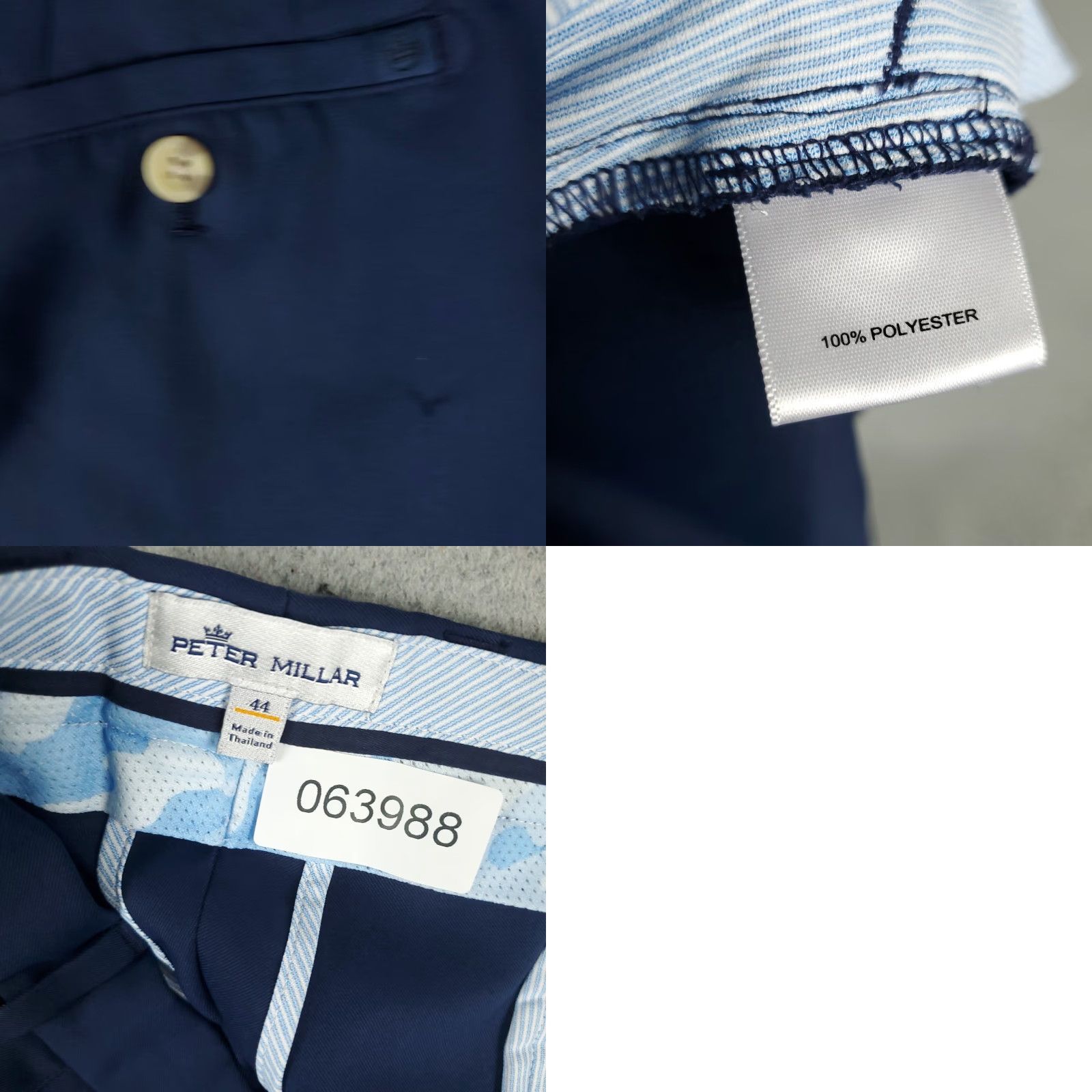 Peter Millar Peter Millar Shorts Mens Size 44 Blue Golf Flat Front Casual Chino Relaxed Fit Front Pockets Logo Vintage No Size US 44 / EU 60 - 8 Thumbnail