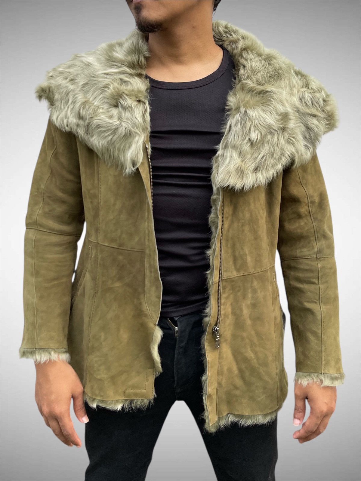 If Six Was Nine 🔥Vtg Hiroki Japan Faux Fur Lining Sherling Leather Jacket Size US M / EU 48-50 / 2 - 6 Thumbnail