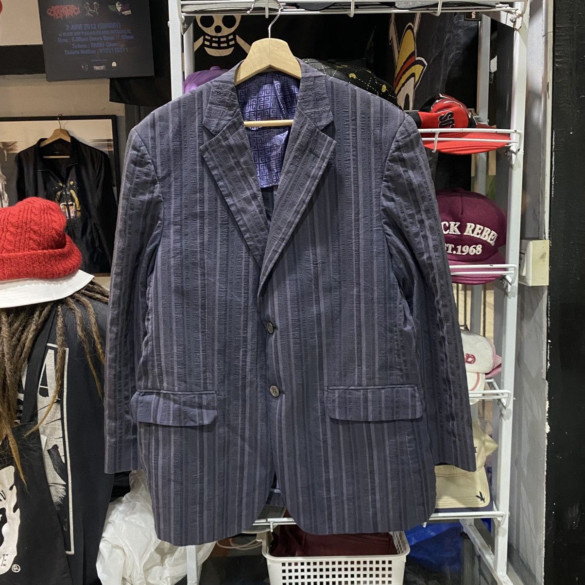 Givenchy Givenchy men vintage stripe blazer coat Size 48L - 1 Thumbnail