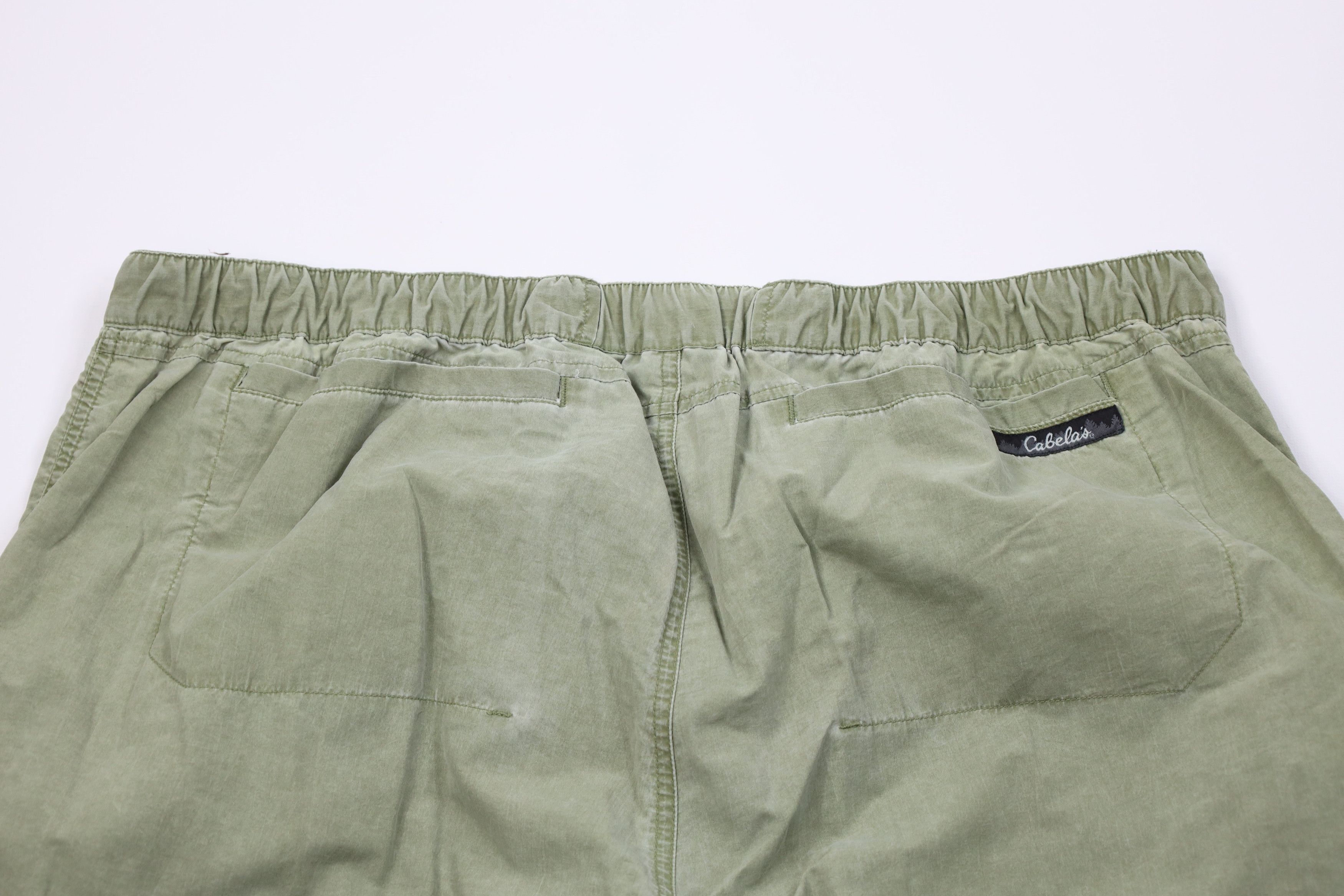 Cabelas Vintage Y2K Cabelas Stonewash Wide Leg Cargo Pants Green Size US 42 / EU 58 - 10 Thumbnail