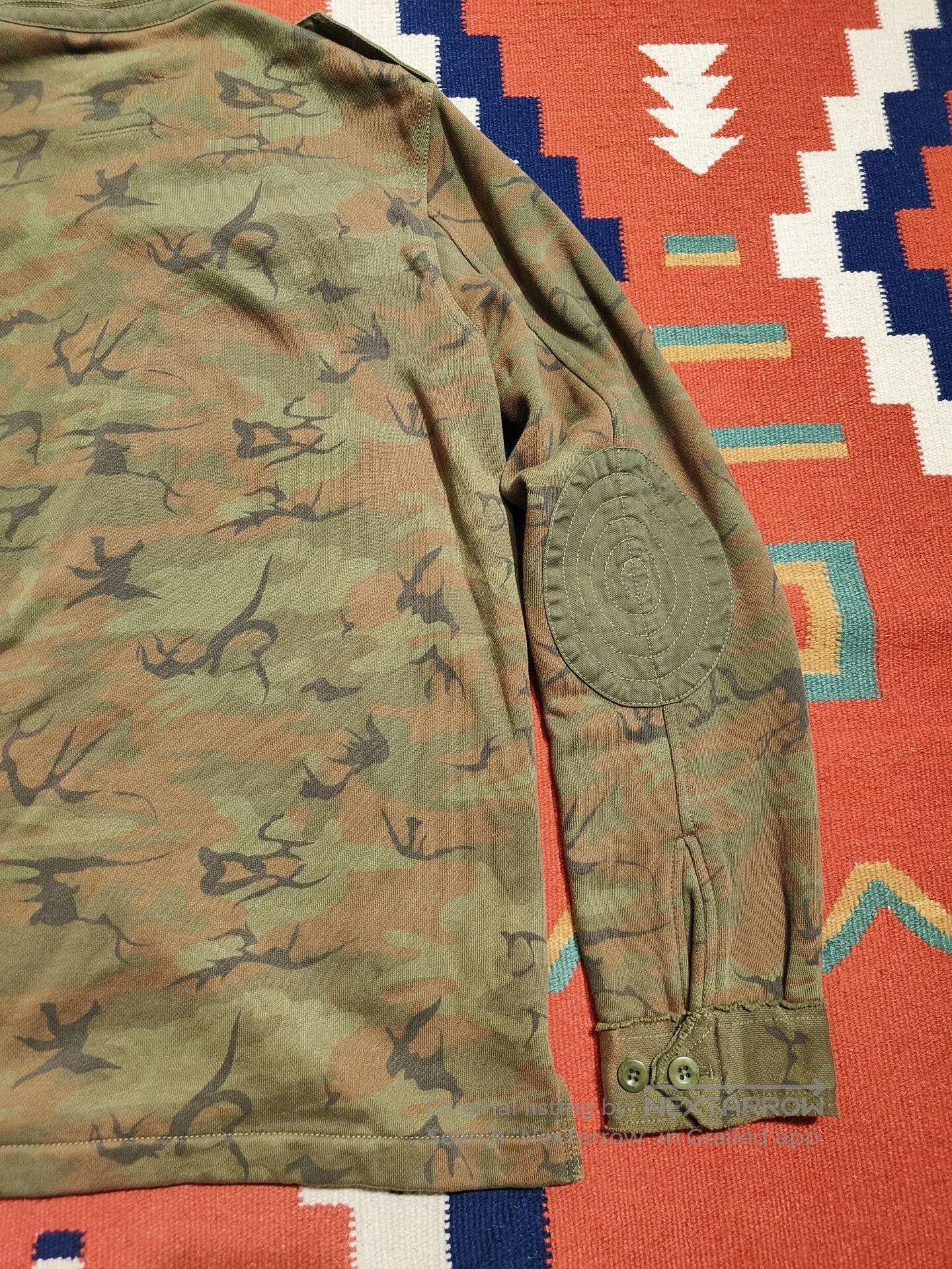 RRL Ralph Lauren Rugby Camouflage Knitted Military Jacket. Size US M / EU 48-50 / 2 - 8 Thumbnail