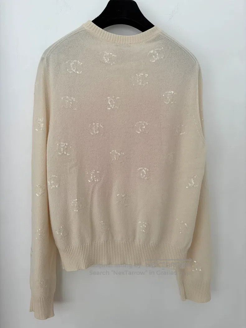 Chanel Chanel Spring and Summer Double C Sequin Floral Cashmere C Size XS / US 0-2 / IT 36-38 - 2 Thumbnail