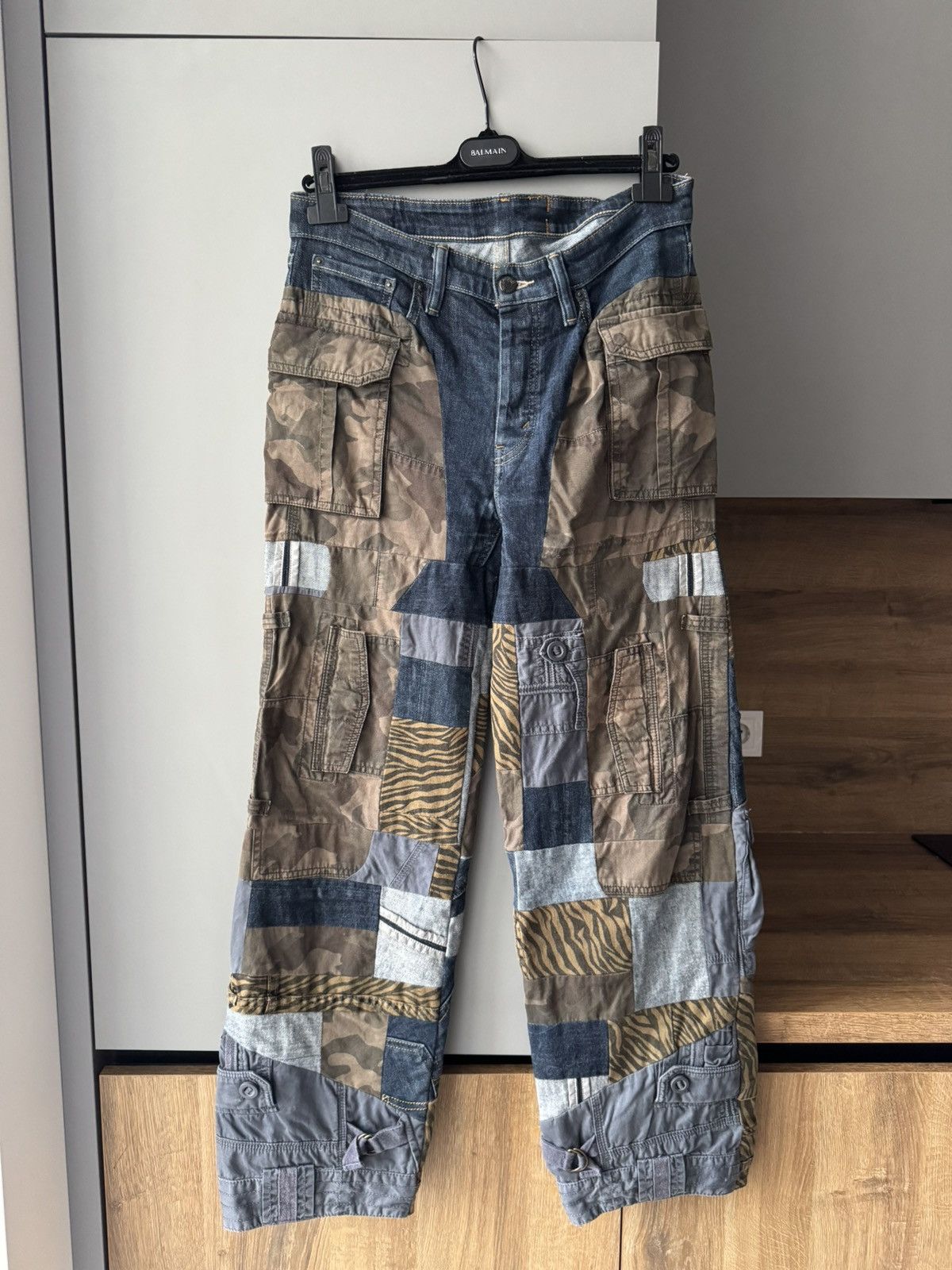 Levi's Patch Work Vintage Levis 517 Boot Cut Release Hem Jeans Size US 33 - 1 Thumbnail