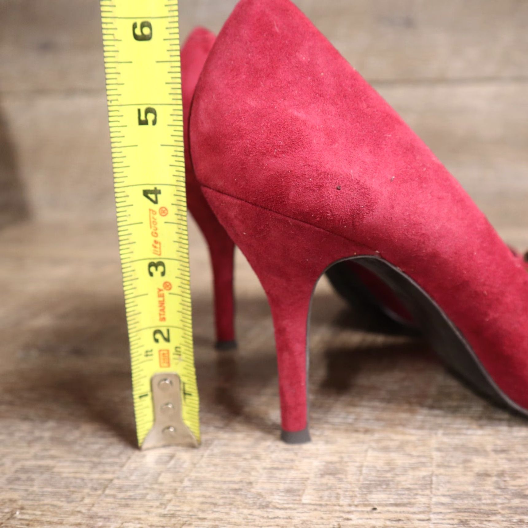 Nine West VINTAGE Nine West Dempsey Red Suede Sandals Women Size 10M 4" Heel Ankle Strap Size US 12 / IT 42 - 8 Thumbnail