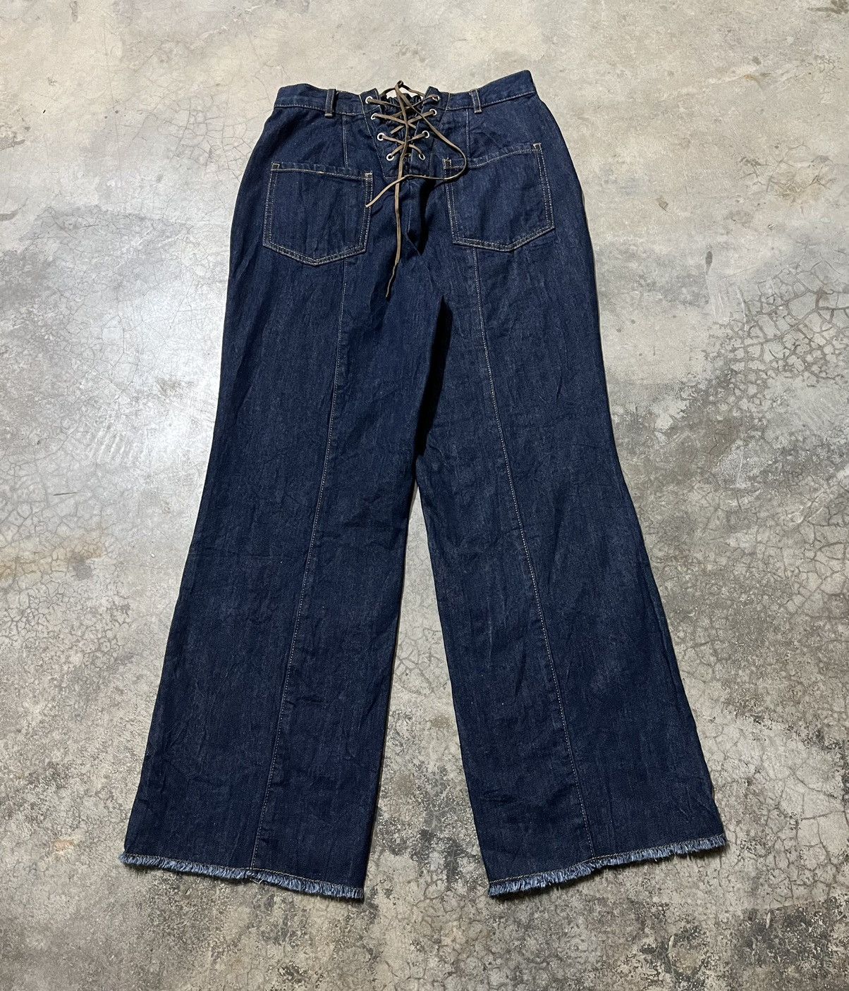 image of If Six Was Nine x Jnco Baggy Jeans Drawstring Pant Wideleg By Earth Music & Ecology in Blue (Size 2