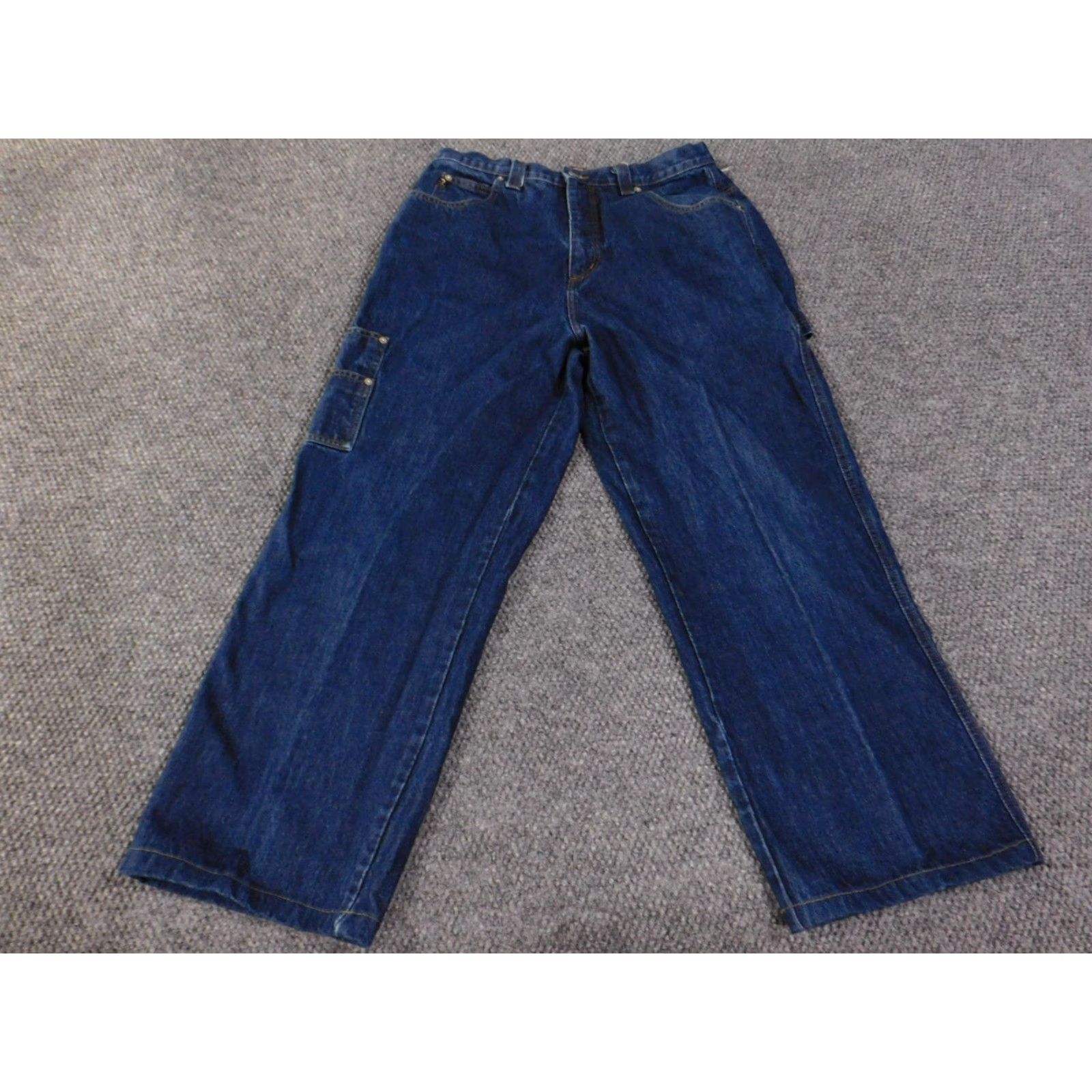 Guess GUESS Jeans Mens Carpenter Denim Workwear Blue 33x32 Pockets Relaxed Fit Size US 33 - 3 Thumbnail