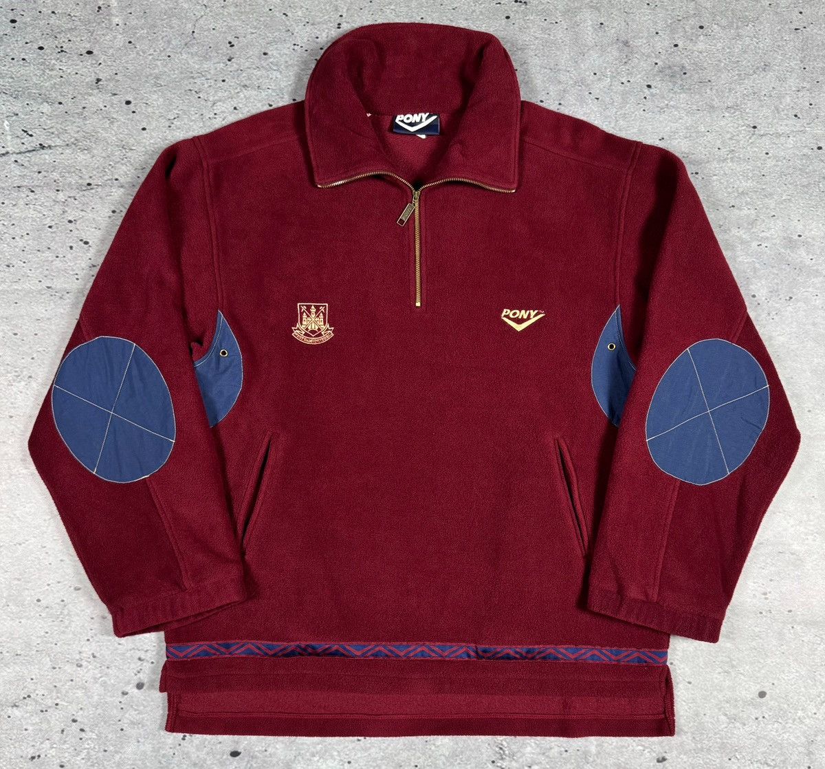 Pony West Ham Rain Jacket Vintage West Ham United Pony 90s Fleece