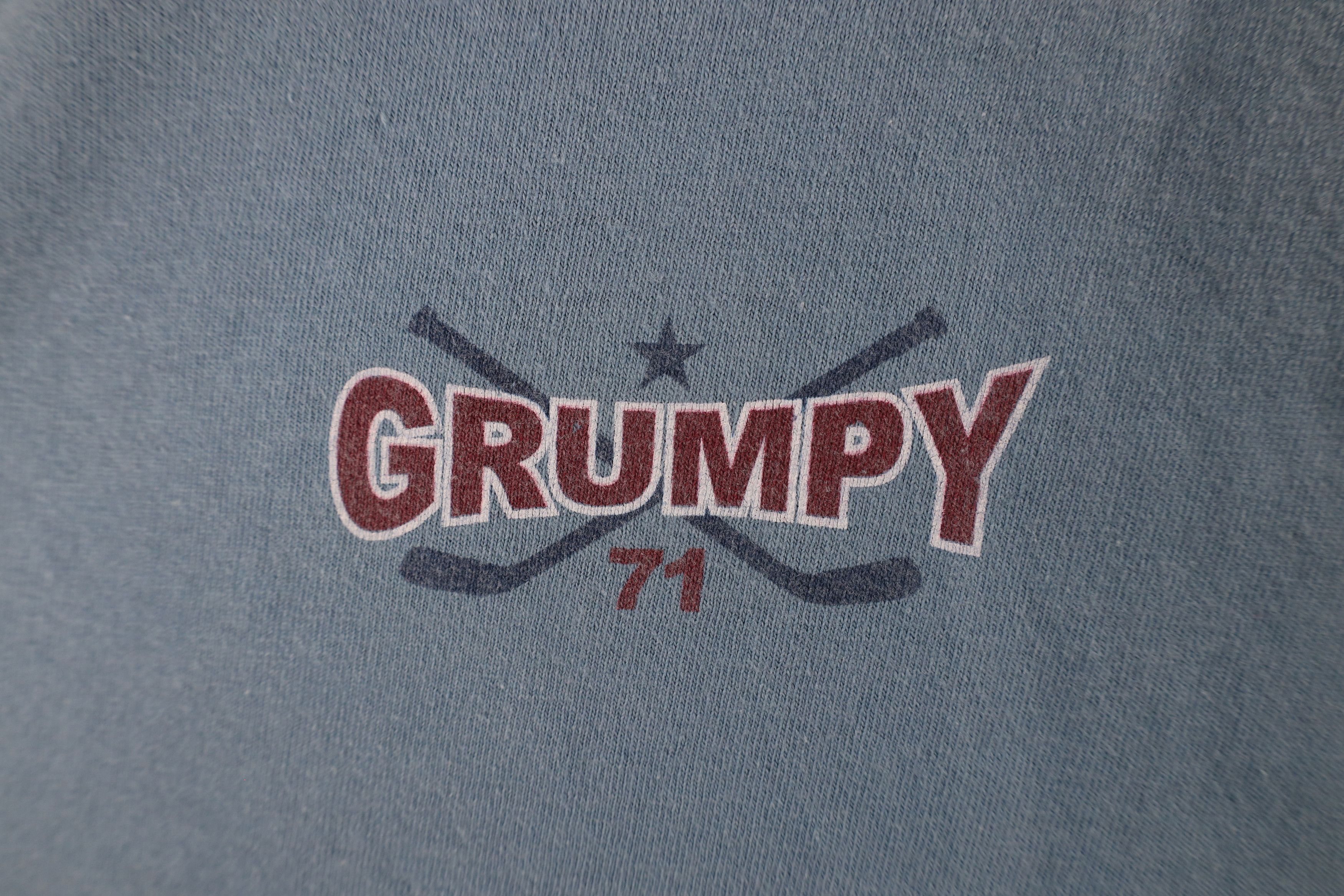Disney × Vintage Vintage 90s Disney White Grumpy Dwarf Hockey T-Shirt Blue Size US XL / EU 56 / 4 - 4 Thumbnail