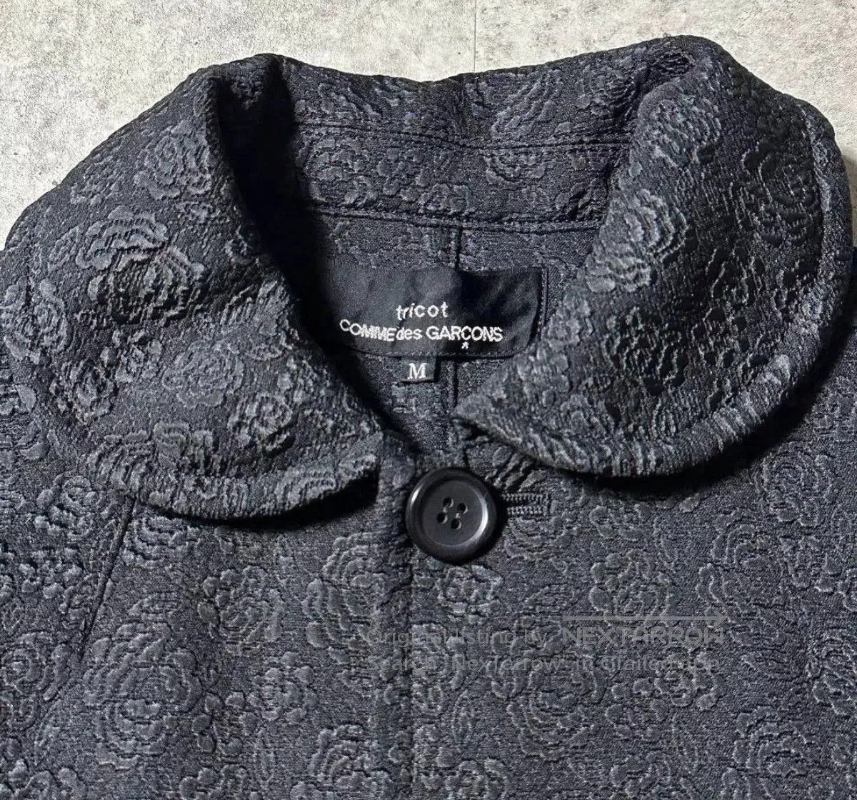 Comme des Garcons COMME des GARCONS Crewneck Floral Embroidery Wool Jacket. Size M / US 6-8 / IT 42-44 - 4 Thumbnail