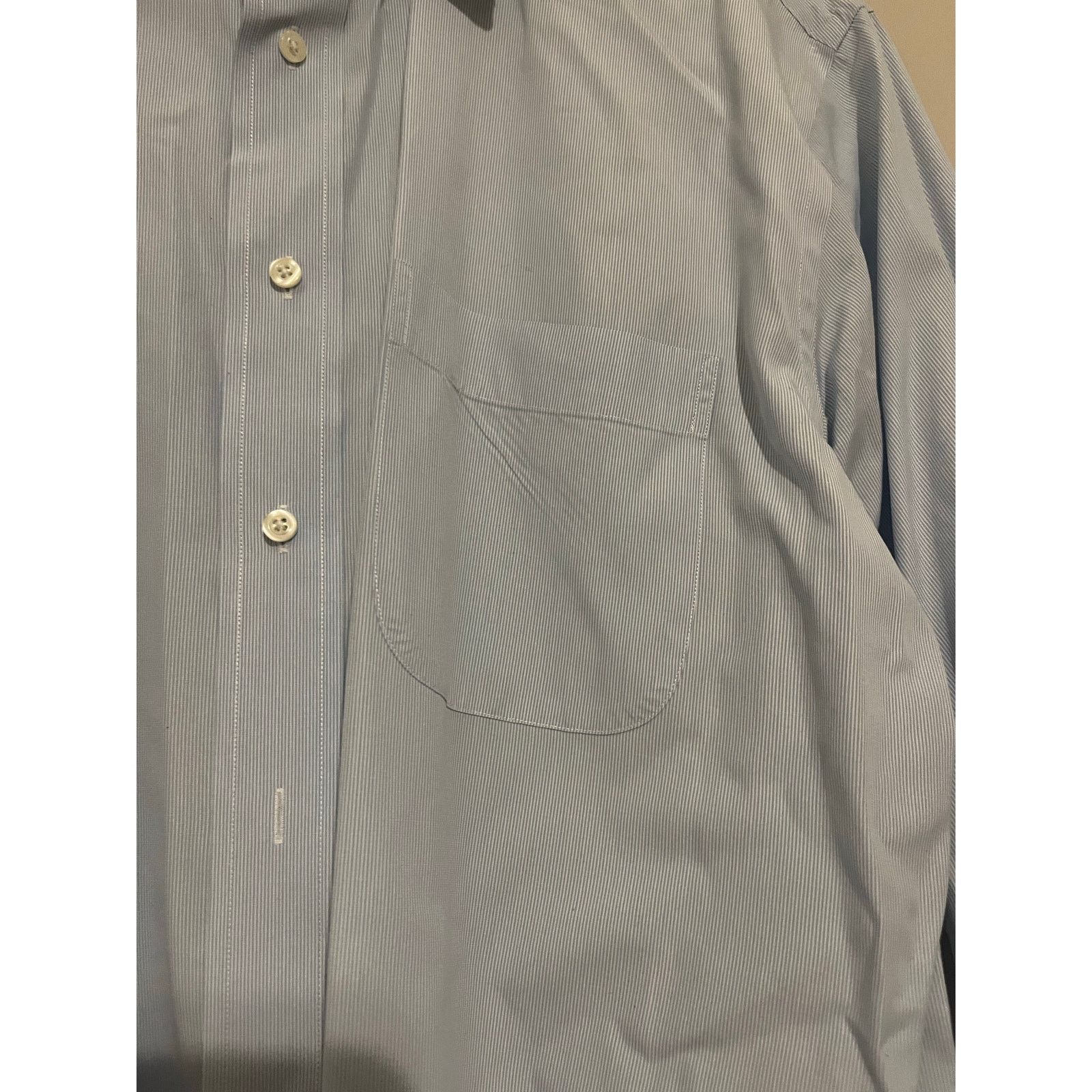 Jos. A. Bank Jos A Bank Men’s Blue Pinstripe Dress Shirt Size 15 1/2” Size US M / EU 48-50 / 2 - 3 Thumbnail