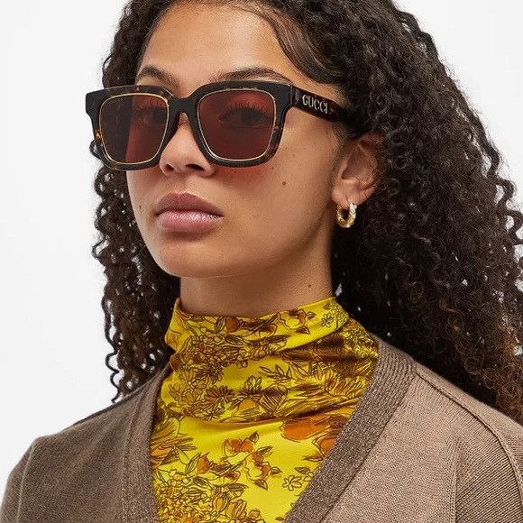 Gucci NEW GUCCI GG1136SA-002 Havana Size ONE SIZE - 4 Thumbnail