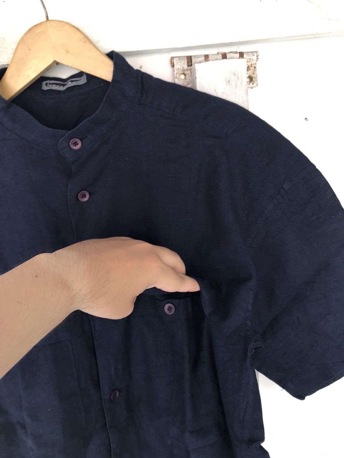 Issey Miyake Vintage Issey Miyake Hemp Shanghai Shirts Size US M / EU 48-50 / 2 - 5 Thumbnail