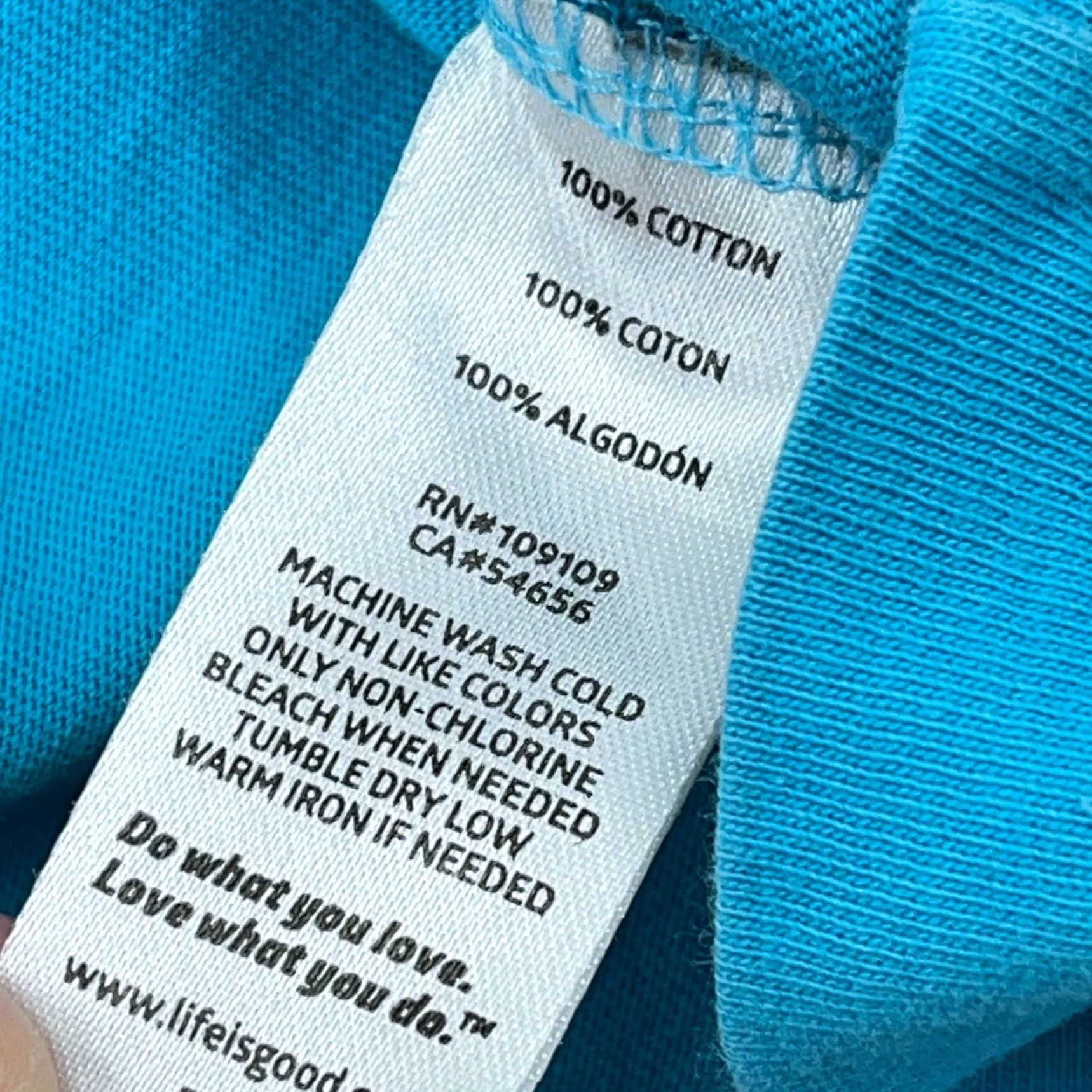 Life is Good Life is Good Shirt Men Large Blue Tee Classic Fit Bass Fishing Outdoor Camp Teal Size US L / EU 52-54 / 3 - 6 Thumbnail