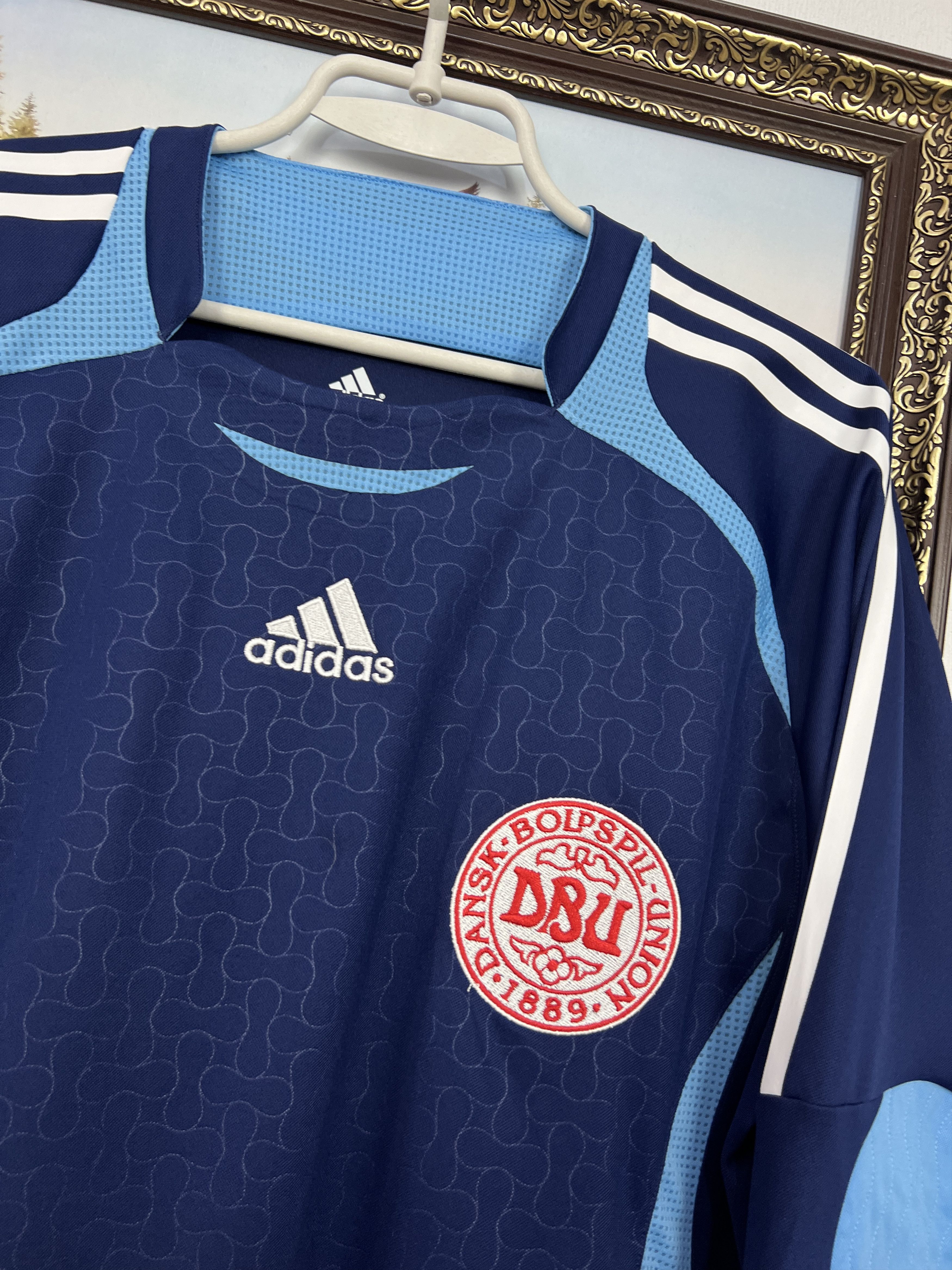 Adidas Denmark Goalkeeper football shirt 2006 Jersey Player Issue Size US M / EU 48-50 / 2 - 3 Thumbnail