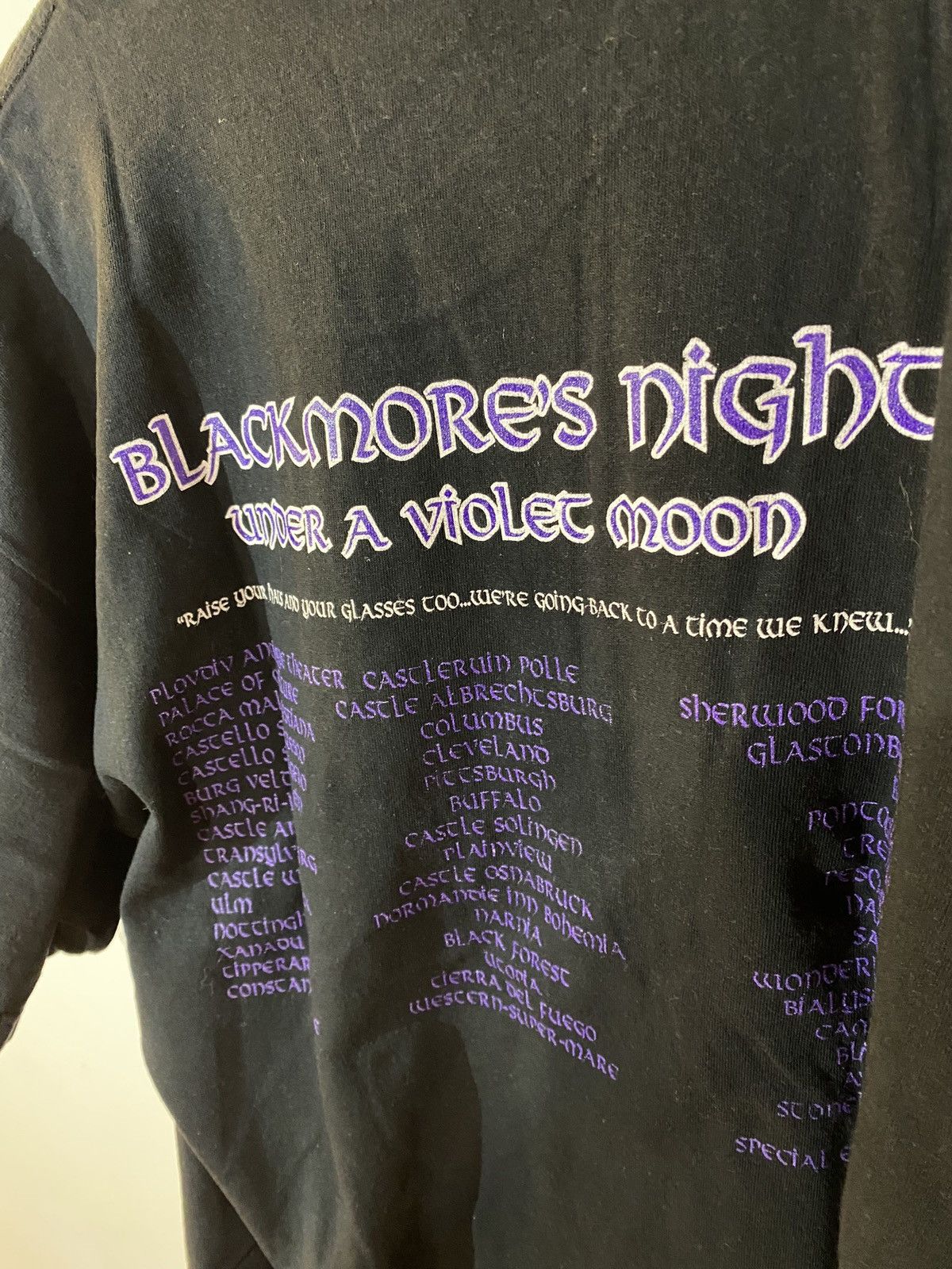 Band Tees × Vintage Vintage 90s Ritchie Blackmore night shirt under violet moon Size US XL / EU 56 / 4 - 5 Thumbnail