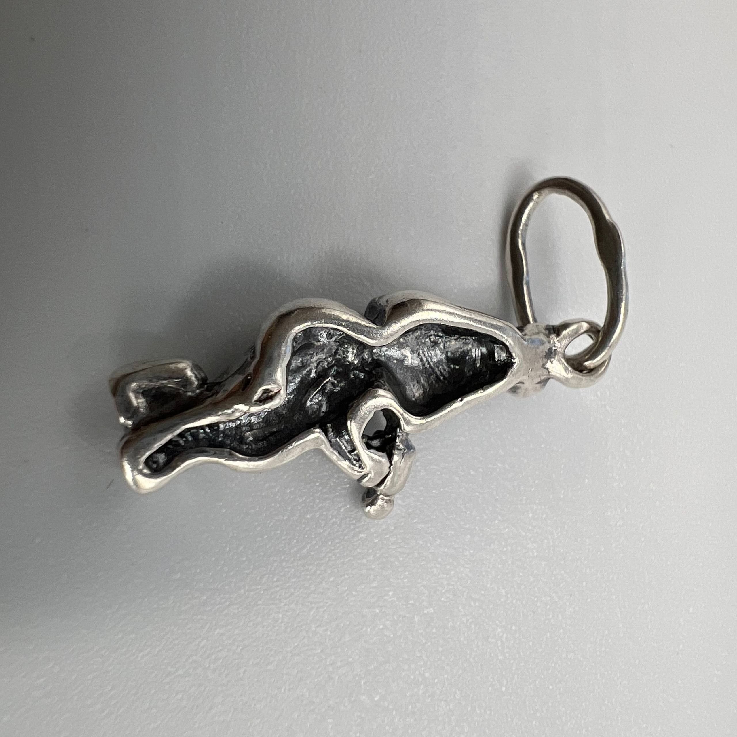 Vintage Vintage Pendant Rabbit Sterling Silver 925 Jewelry 2g Size ONE SIZE - 6 Thumbnail