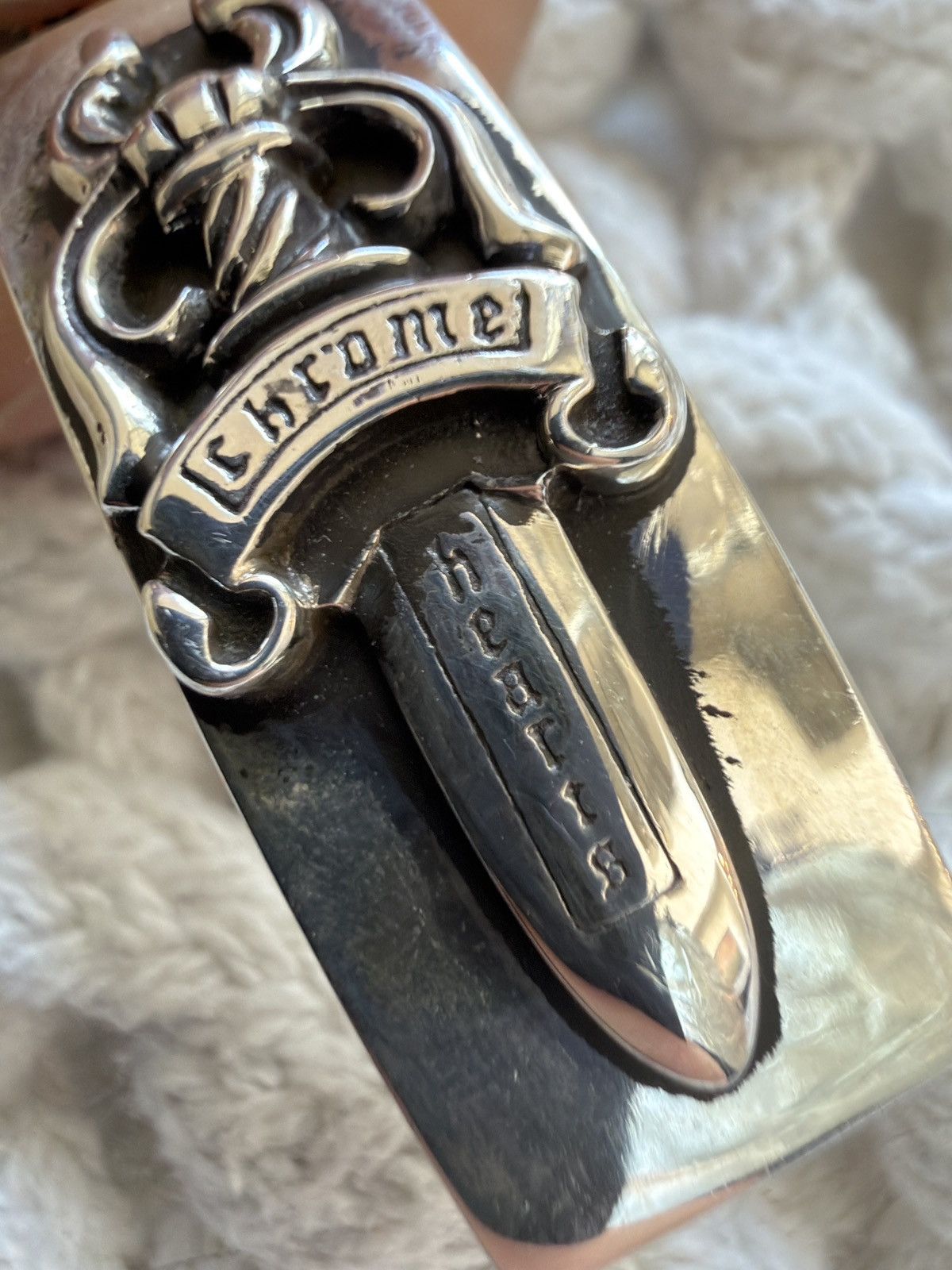 Chrome Hearts SUPER RARE! Chrome Hearts Fancy Link Dagger ID Bracelet Size ONE SIZE - 7 Thumbnail