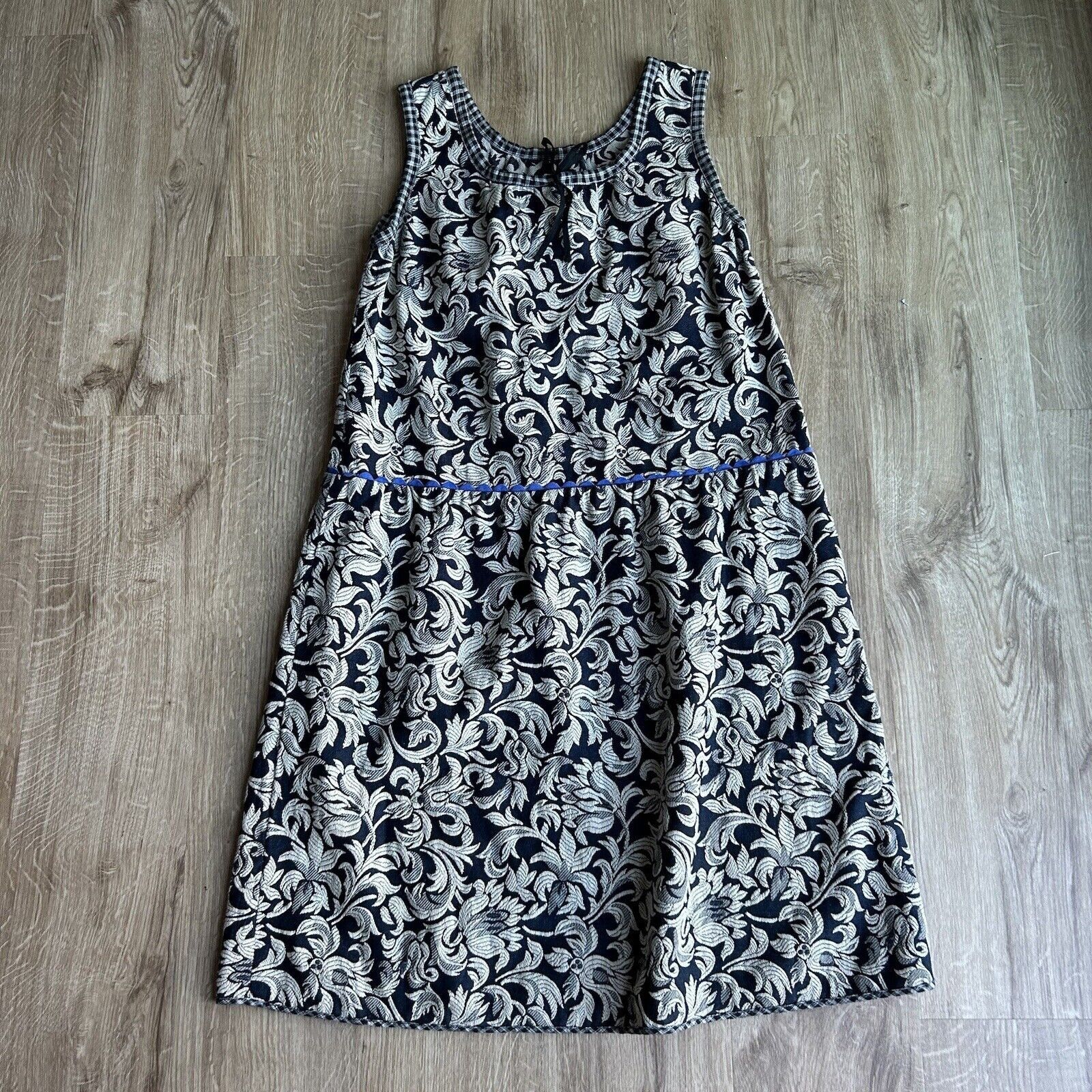 Dosa DOSA Women’s Dress Gray Blue Mini Floral Paisley Sleeveless Size L / US 10 / IT 46 - 1 Thumbnail