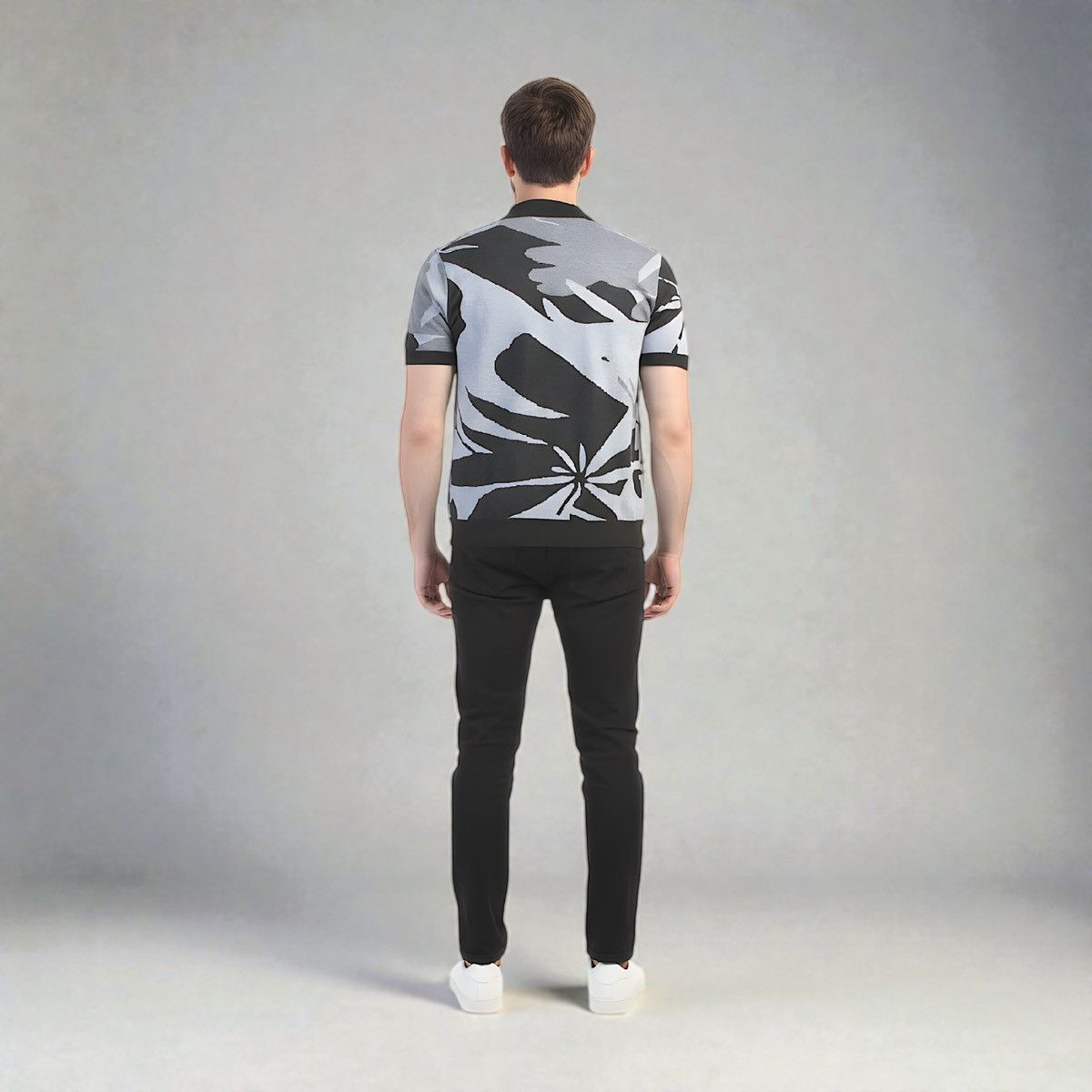 Buffalo David Bitton Buffalo Wyneson Men’s Abstract Black Grey Sweater Sz L Size US L / EU 52-54 / 3 - 4 Thumbnail