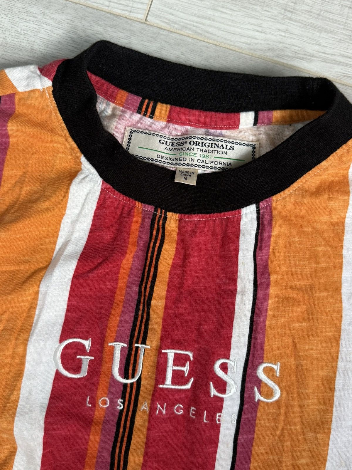 Guess Vintage Striped T-Shirt Guess 90’s rare tee Size US M / EU 48-50 / 2 - 2 Thumbnail
