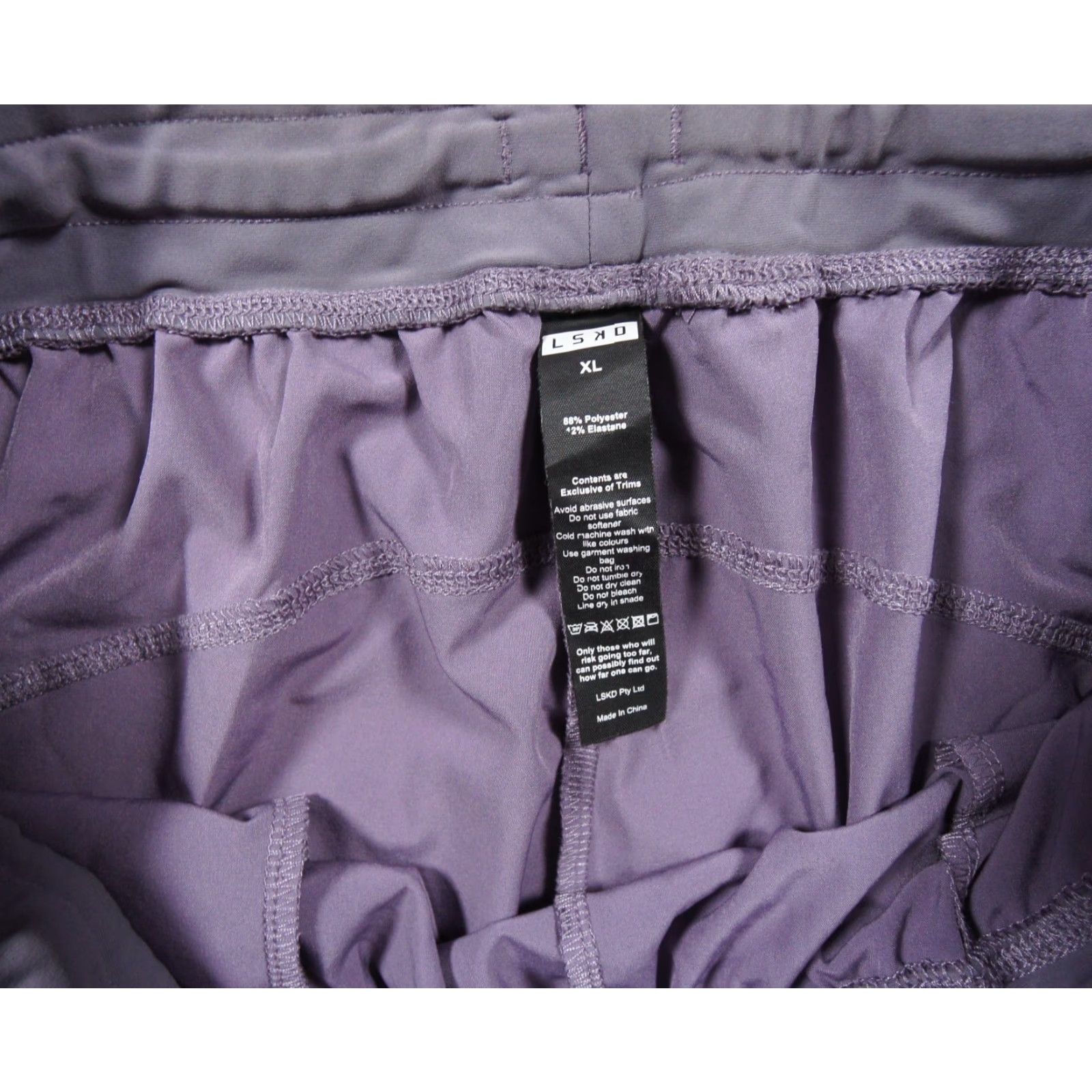 Vintage LSKD Shorts Mens XL Purple Athletic Training Gym Running Stretch Activewear Size US 36 / EU 52 - 6 Thumbnail