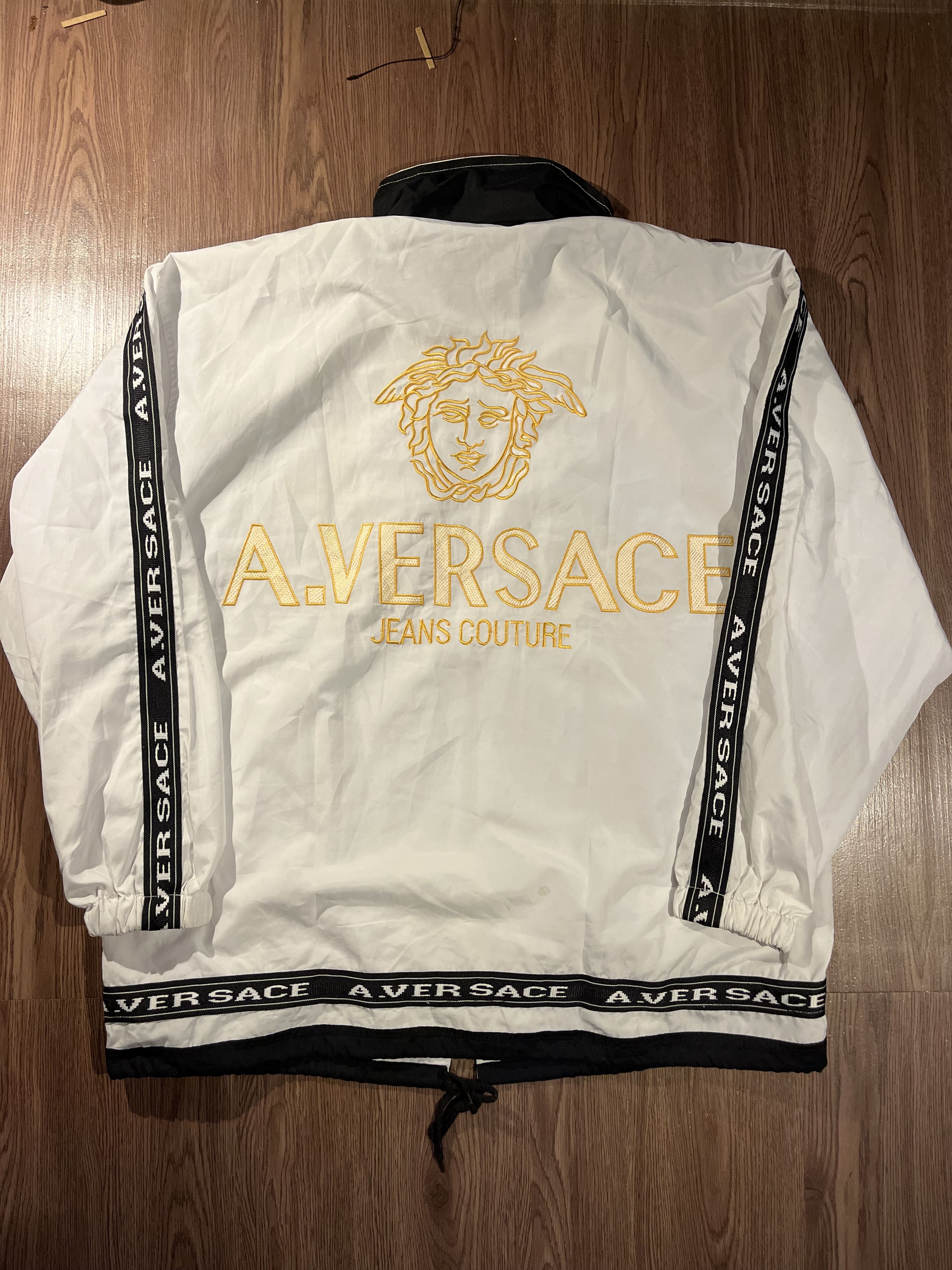 Vintage 90s Alfredo Versace Jacket XL] Alfredo Versace Big Logo