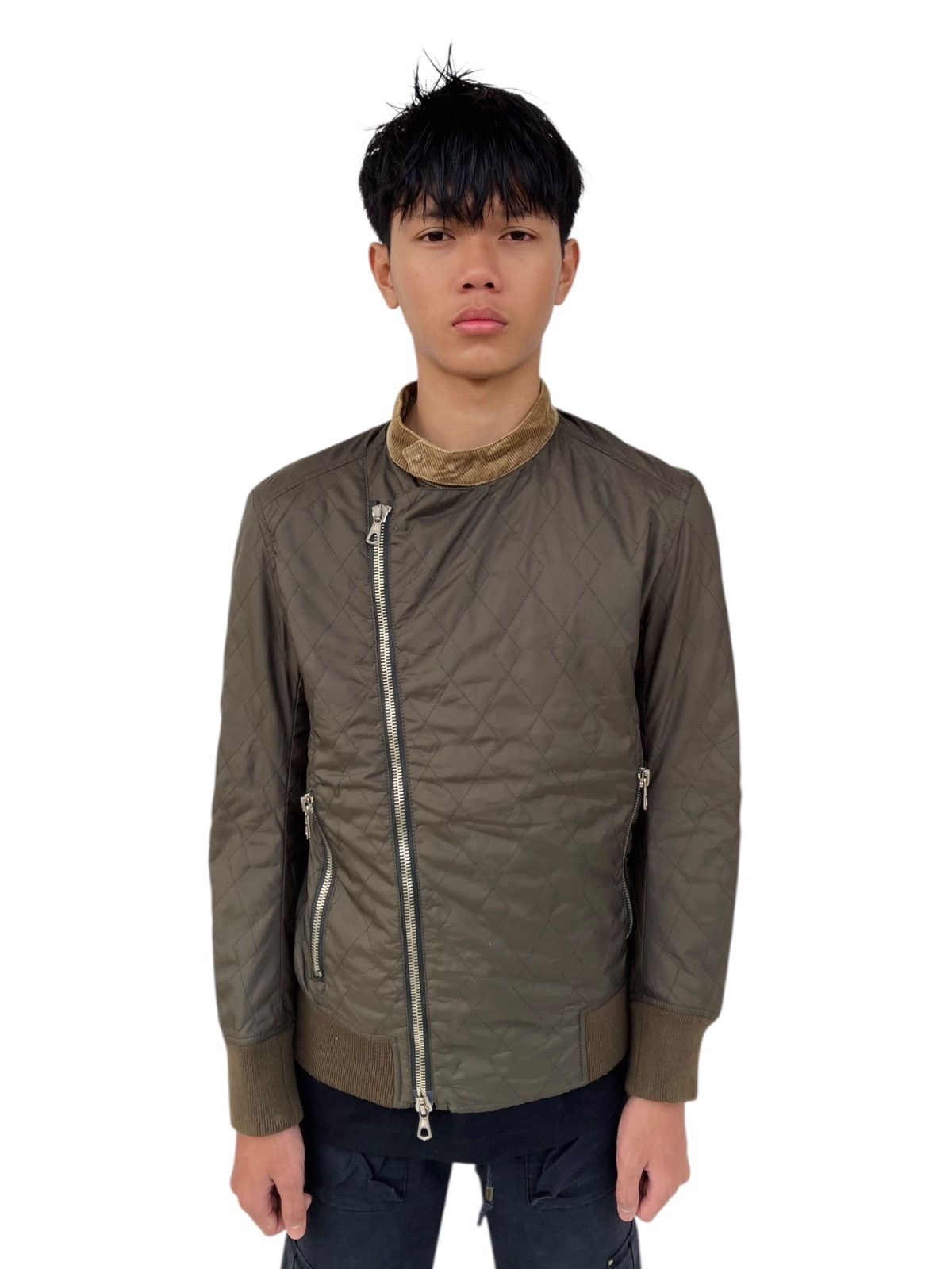 If Six Was Nine 2000s Bark Tannage - Lampo Zipps Asymetrical Jacket Size US L / EU 52-54 / 3 - 1 Thumbnail