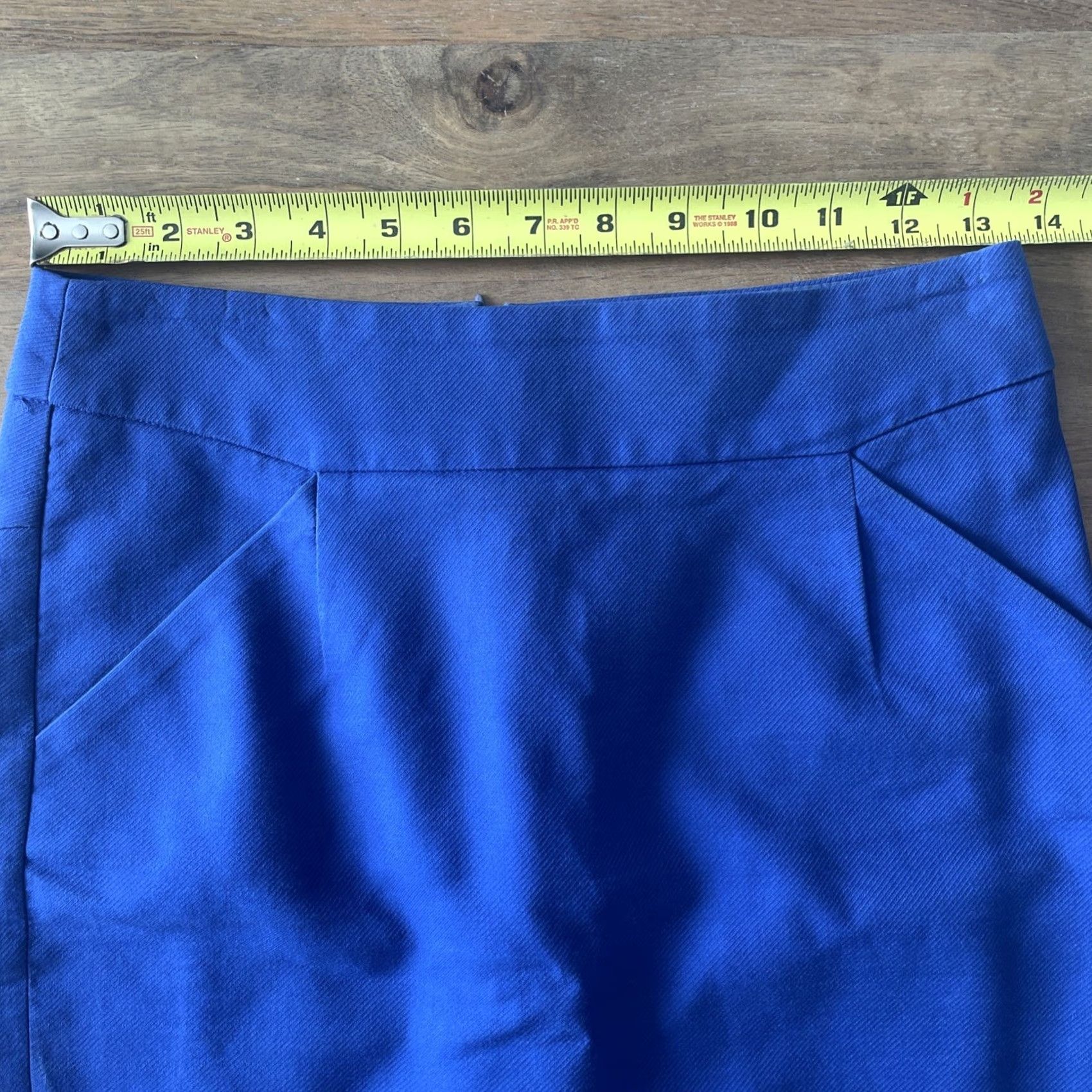 J.Crew VINTAGE J.CREW The Pencil Skirt Womens Size 0 Blue 100% Cotton A-line Short Skirt Women Slim Office Chic 90s Y2K Size 25" / US 0 / IT 36 - 6 Thumbnail