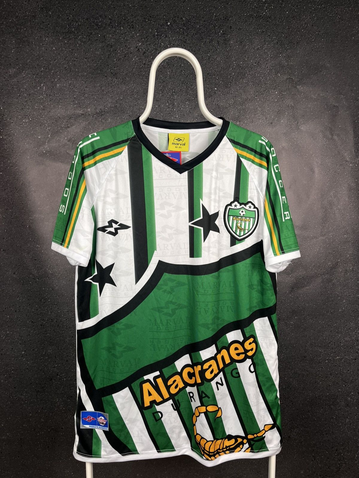Vintage Alacranes de Durango Mexico vintage 2001 away soccer jersey Size US XL / EU 56 / 4 - 1 Thumbnail
