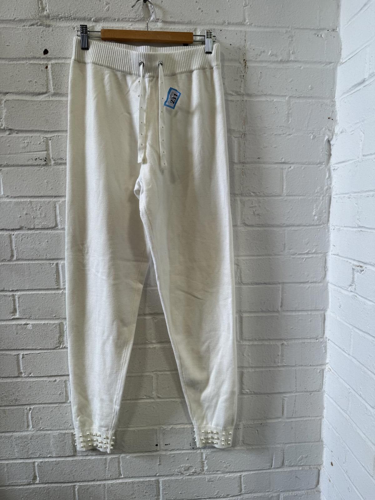 River Island River Island White Women’s Sweatpants Size S Size 28" / US 6 / IT 42 - 1 Thumbnail