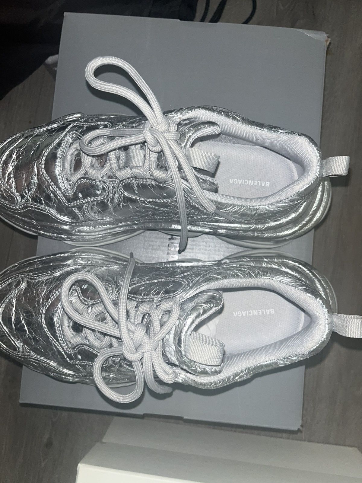 Balenciaga Balenciaga Triple S in Silver Size US 9 / EU 42 - 7 Thumbnail