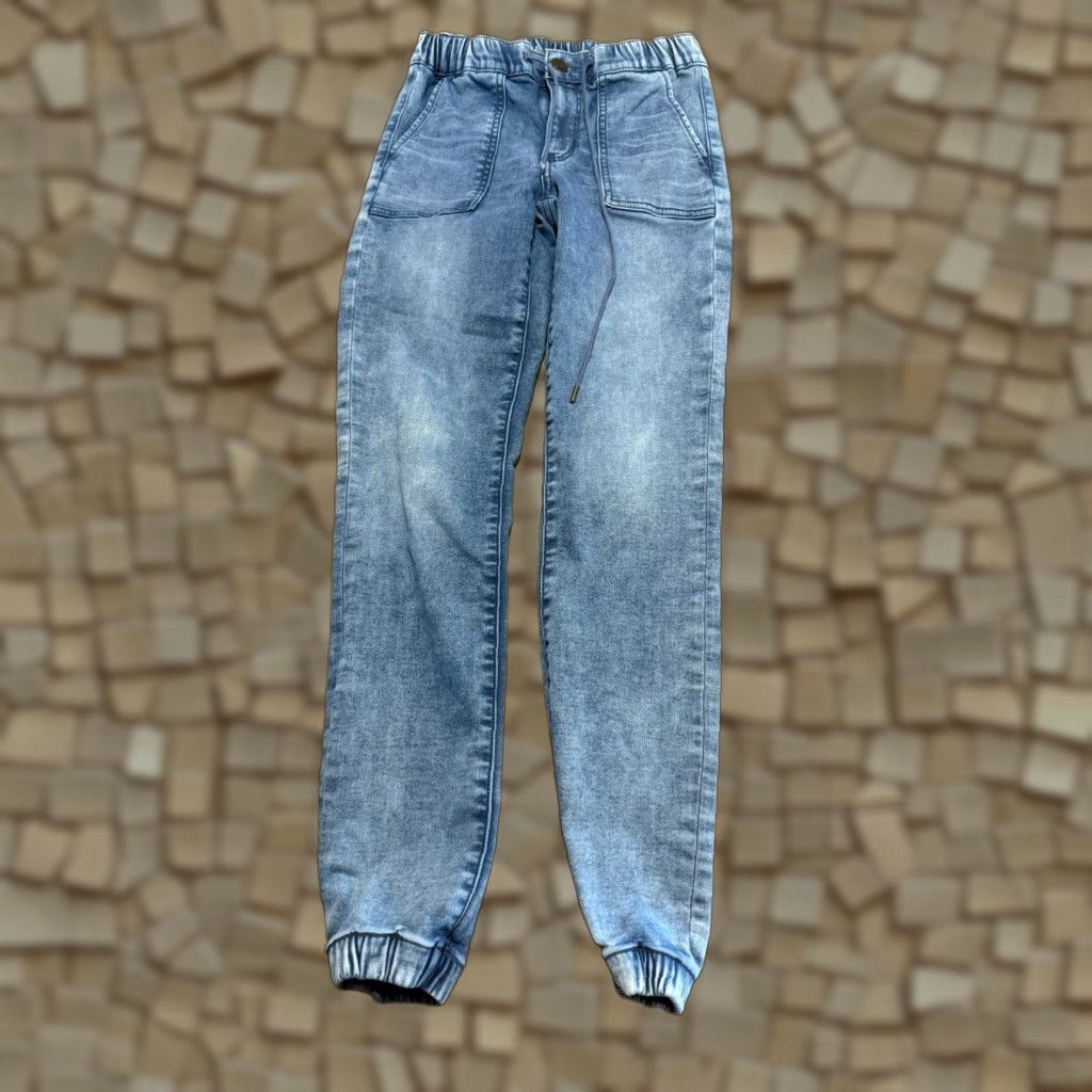 American Eagle Outfitters American Eagle Outfitters Jeans Women's 0 Blue Denim Jogger Drawstring Cuffed Pocket 5-Pocket Design Skinny Style Regular Size 25" / US 0 / IT 36 - 1 Thumbnail