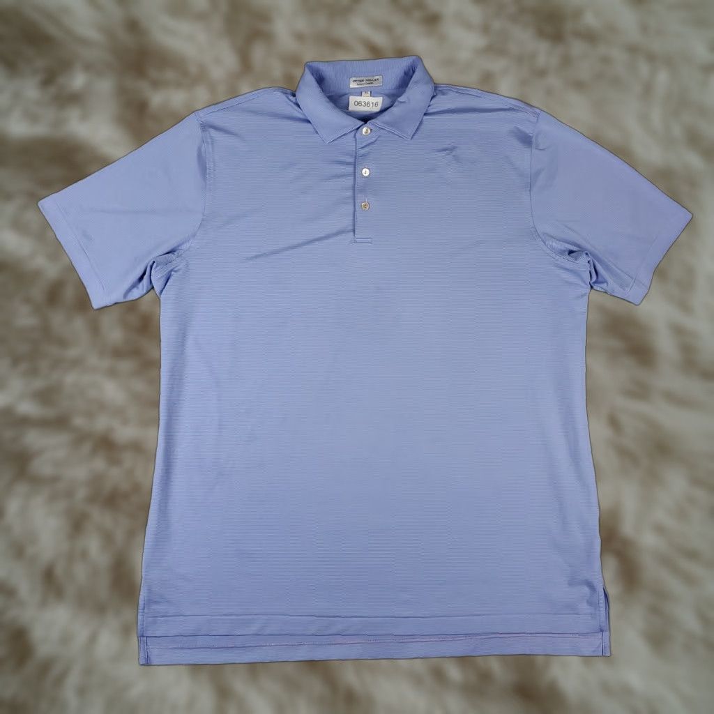 Peter Millar Peter Millar Polo Shirt Mens XL Pink Striped Short Sleeve Button Collared Golf Casual Brand Activewear Modern Preppy Sports Mens XL Pink Size US XL / EU 56 / 4 - 1 Thumbnail