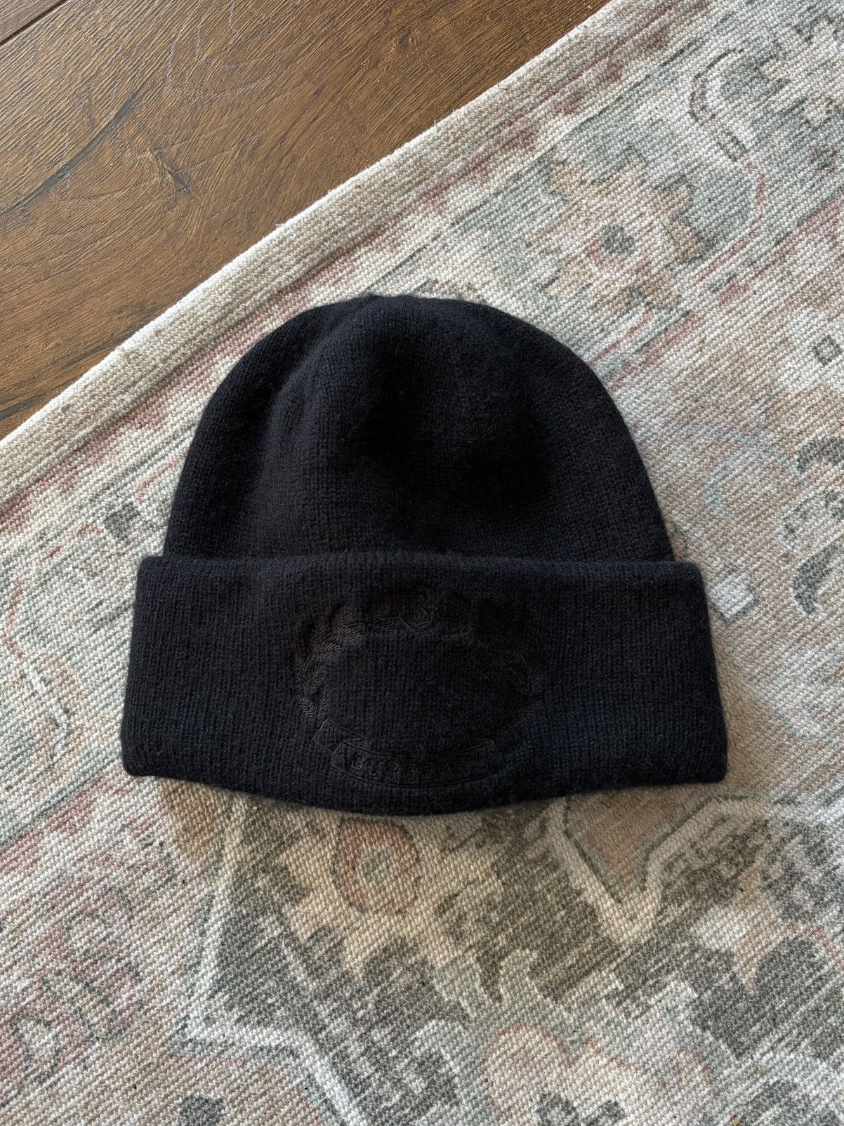 Burberry Burberry Ghost Crest Cashmere Beanie Size ONE SIZE - 1 Thumbnail
