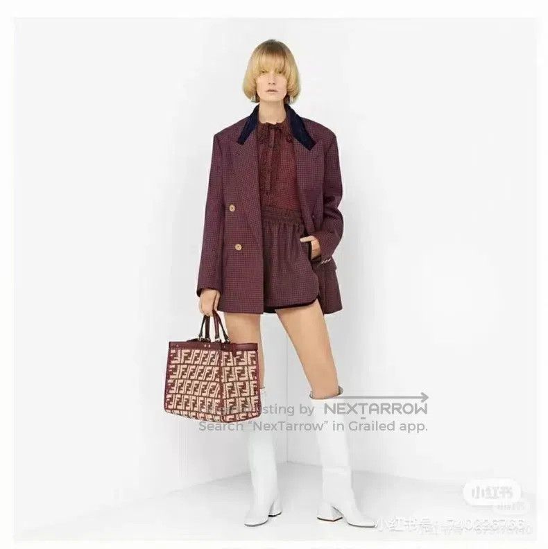 Fendi Fendi Red and Blue Checkered Suit Size XS / US 0-2 / IT 36-38 - 9 Thumbnail