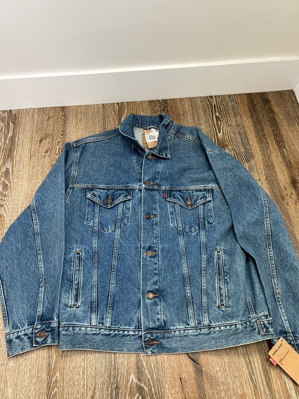 Levi's Levis denim trucker jacket Size US L / EU 52-54 / 3 - 1 Thumbnail