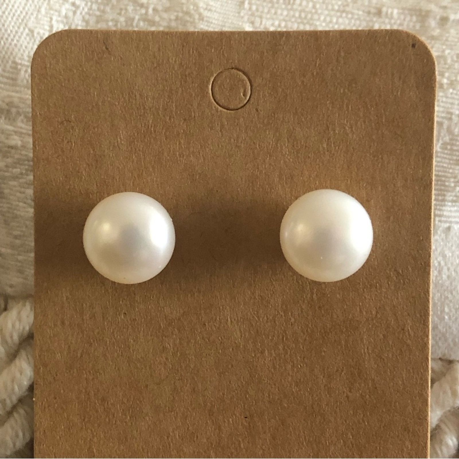 Vintage Vintage 80s white pearl pierced earrings Size ONE SIZE - 4 Thumbnail